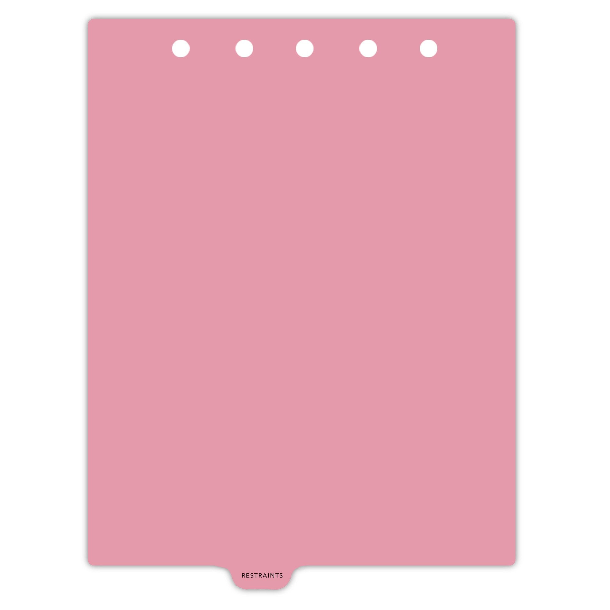 Heavy Duty Plastic Medical Chart Divider Tabs, Bottom Tab, 1/9 Cut, Tab 4 Position