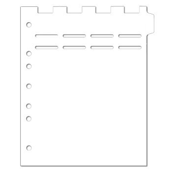 Heavy Duty Blank Plastic Ring Binder Divider Tabs, Side Tab, 1/9 Cut