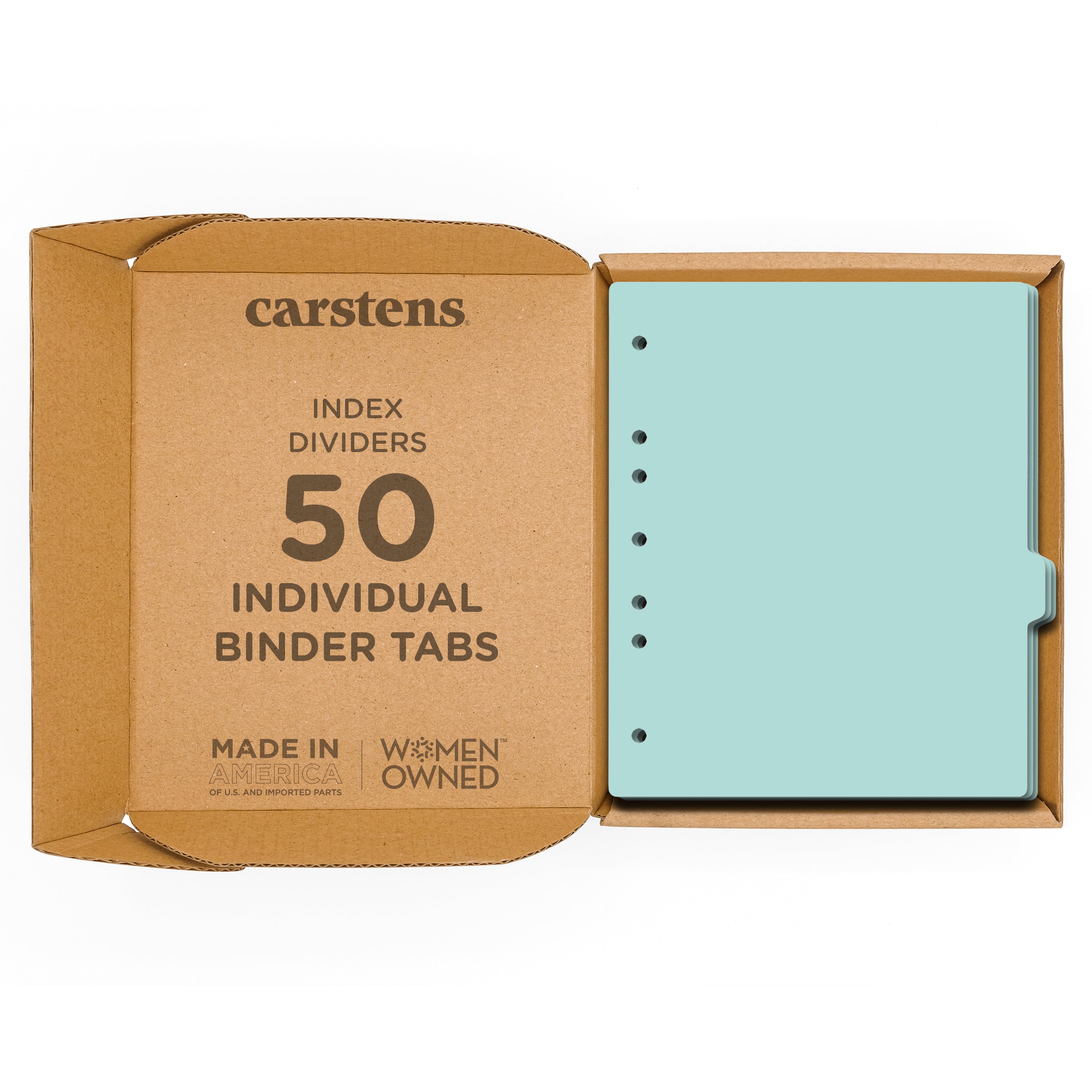 Heavy Duty Blank Plastic Ring Binder Divider Tabs, Side Tab, 1/9 Cut