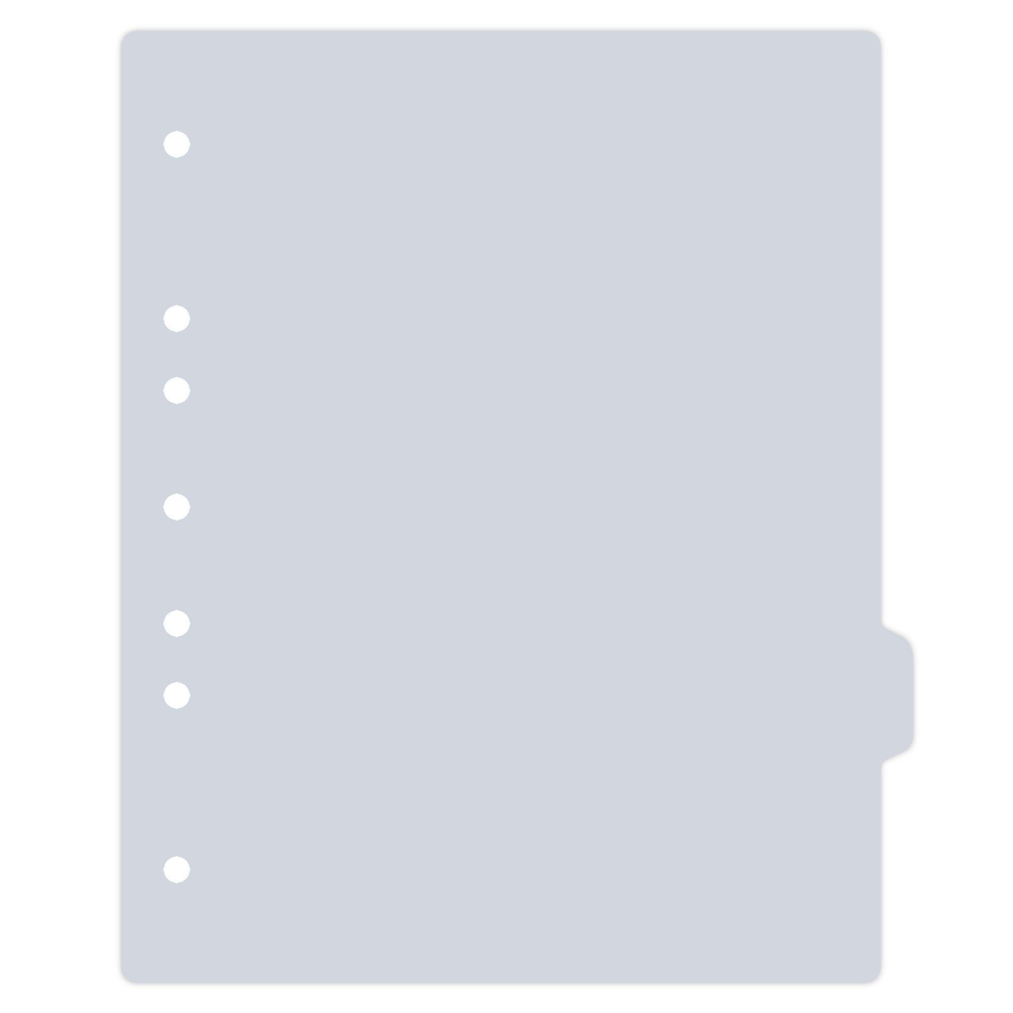 Heavy Duty Blank Plastic Ring Binder Divider Tabs, Side Tab, 1/9 Cut