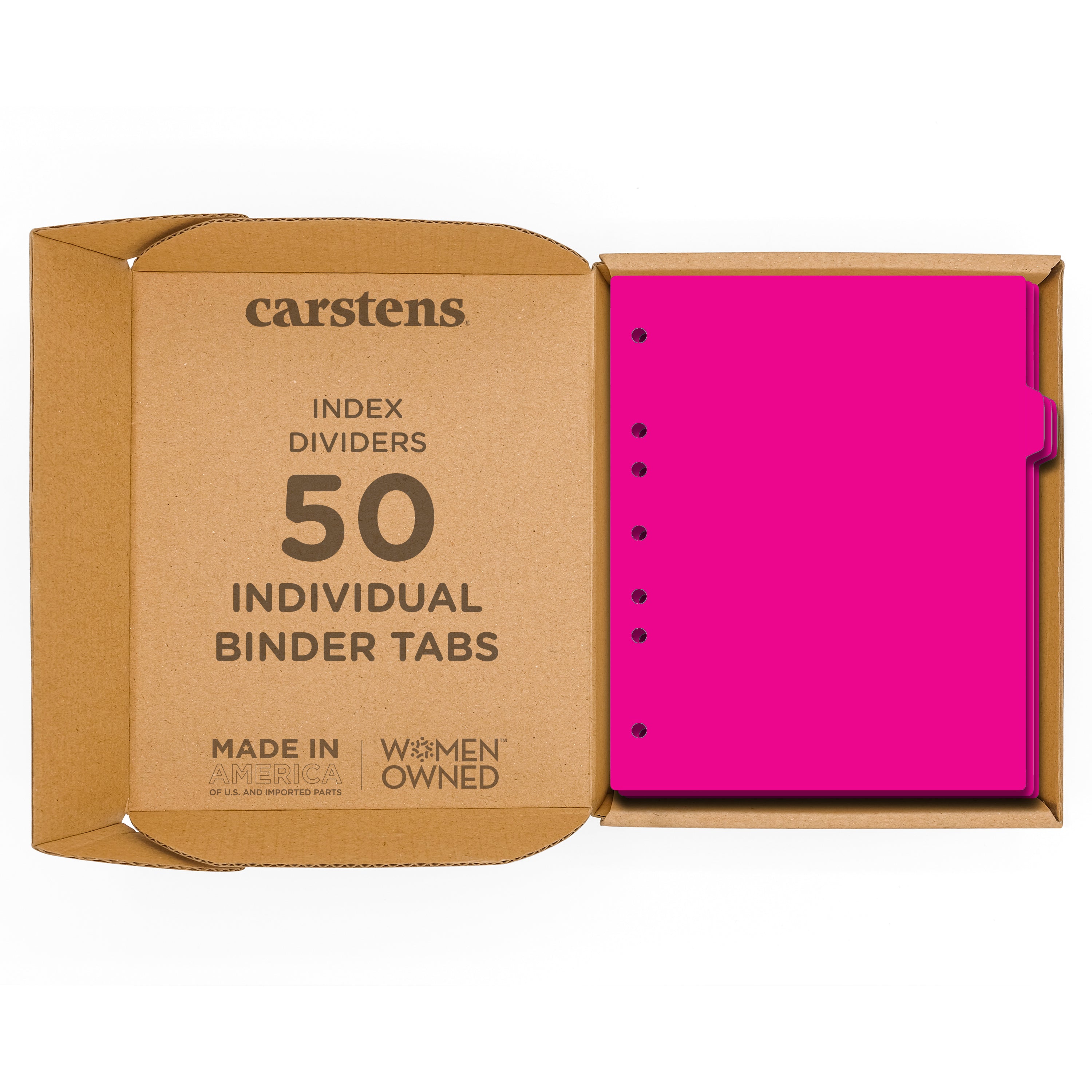 Heavy Duty Blank Plastic Ring Binder Divider Tabs, Side Tab, 1/9 Cut