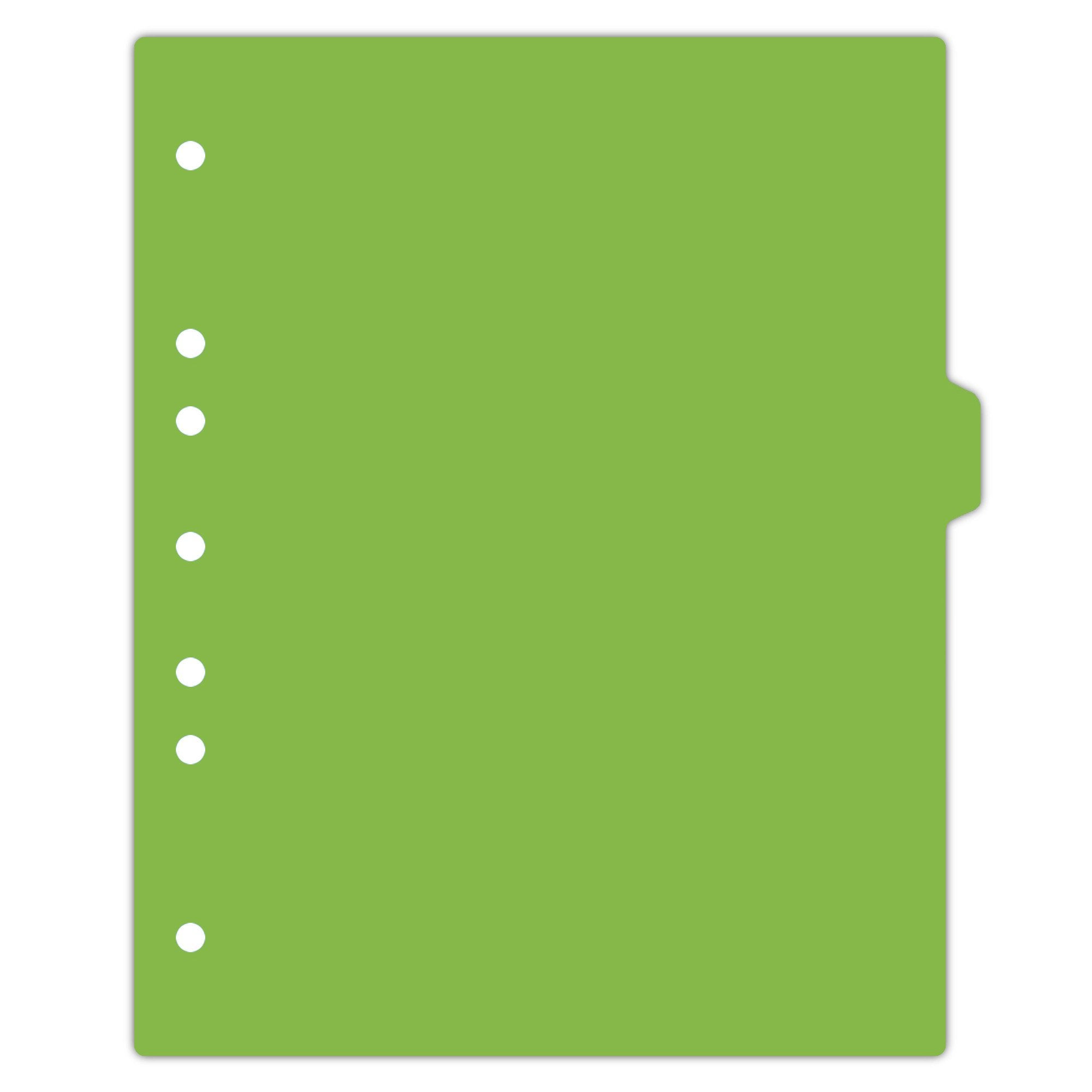 Heavy Duty Blank Plastic Ring Binder Divider Tabs, Side Tab, 1/9 Cut