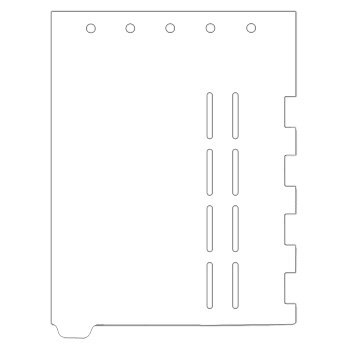 Heavy Duty Blank Plastic Ring Binder Dividers Tabs, Top Tab, 1/9 Cut