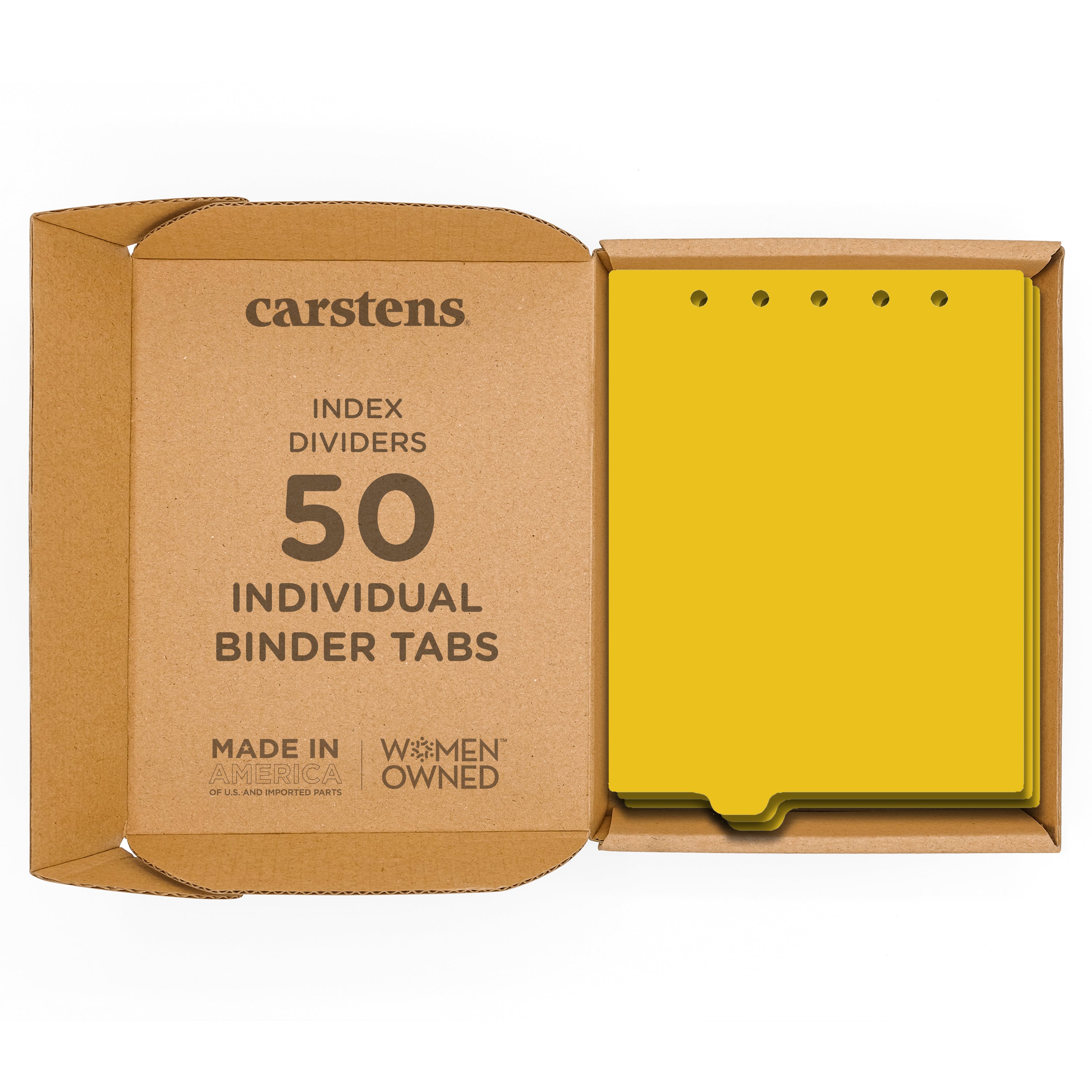 Heavy Duty Blank Plastic Ring Binder Dividers Tabs, Top Tab, 1/9 Cut