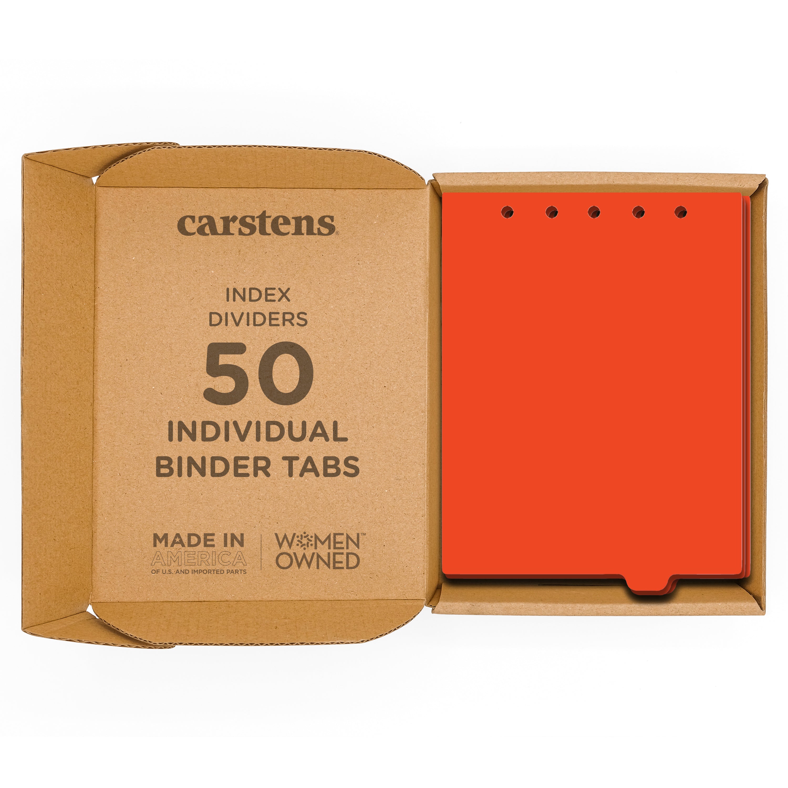 Heavy Duty Blank Plastic Ring Binder Dividers Tabs, Top Tab, 1/9 Cut