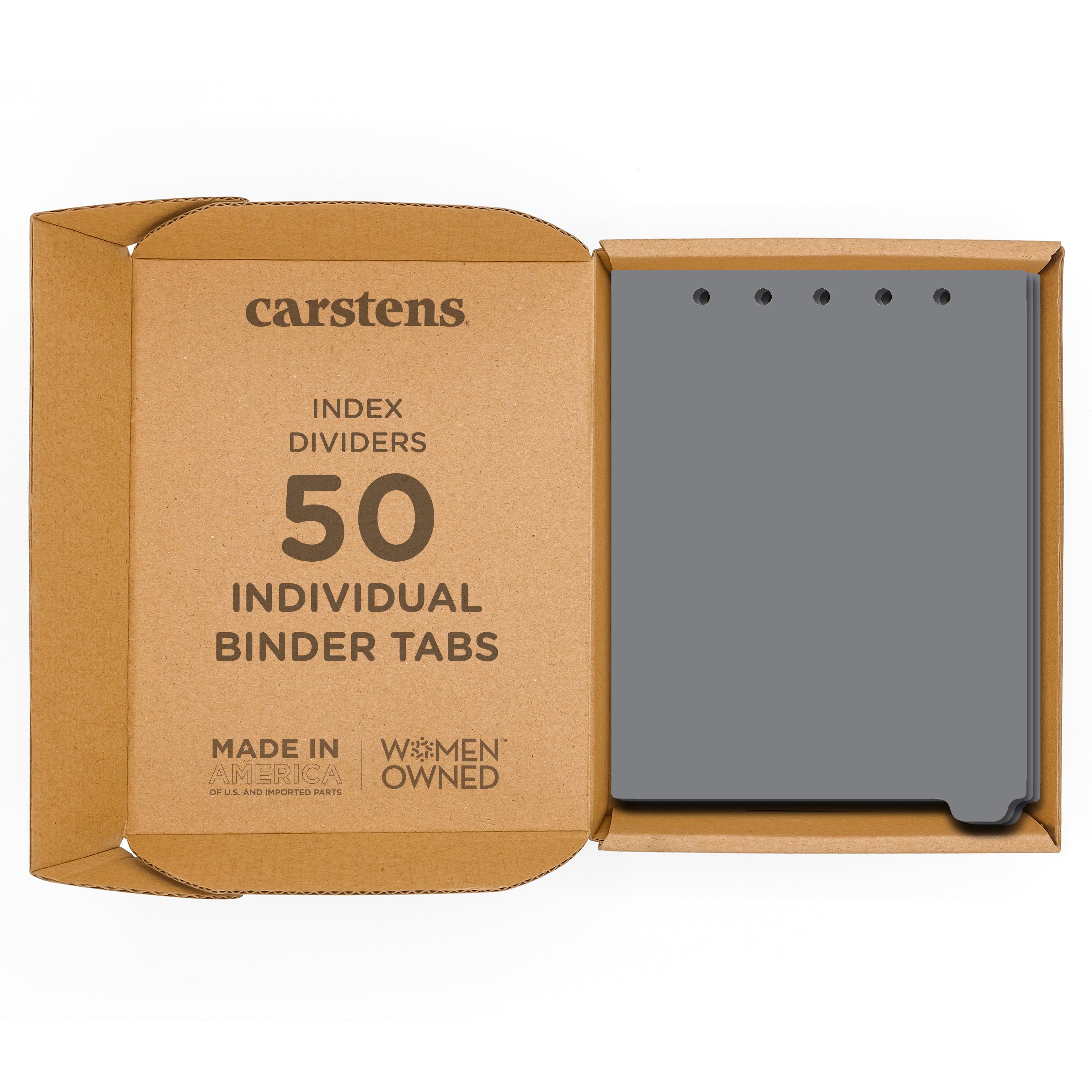 Heavy Duty Blank Plastic Ring Binder Dividers Tabs, Top Tab, 1/9 Cut