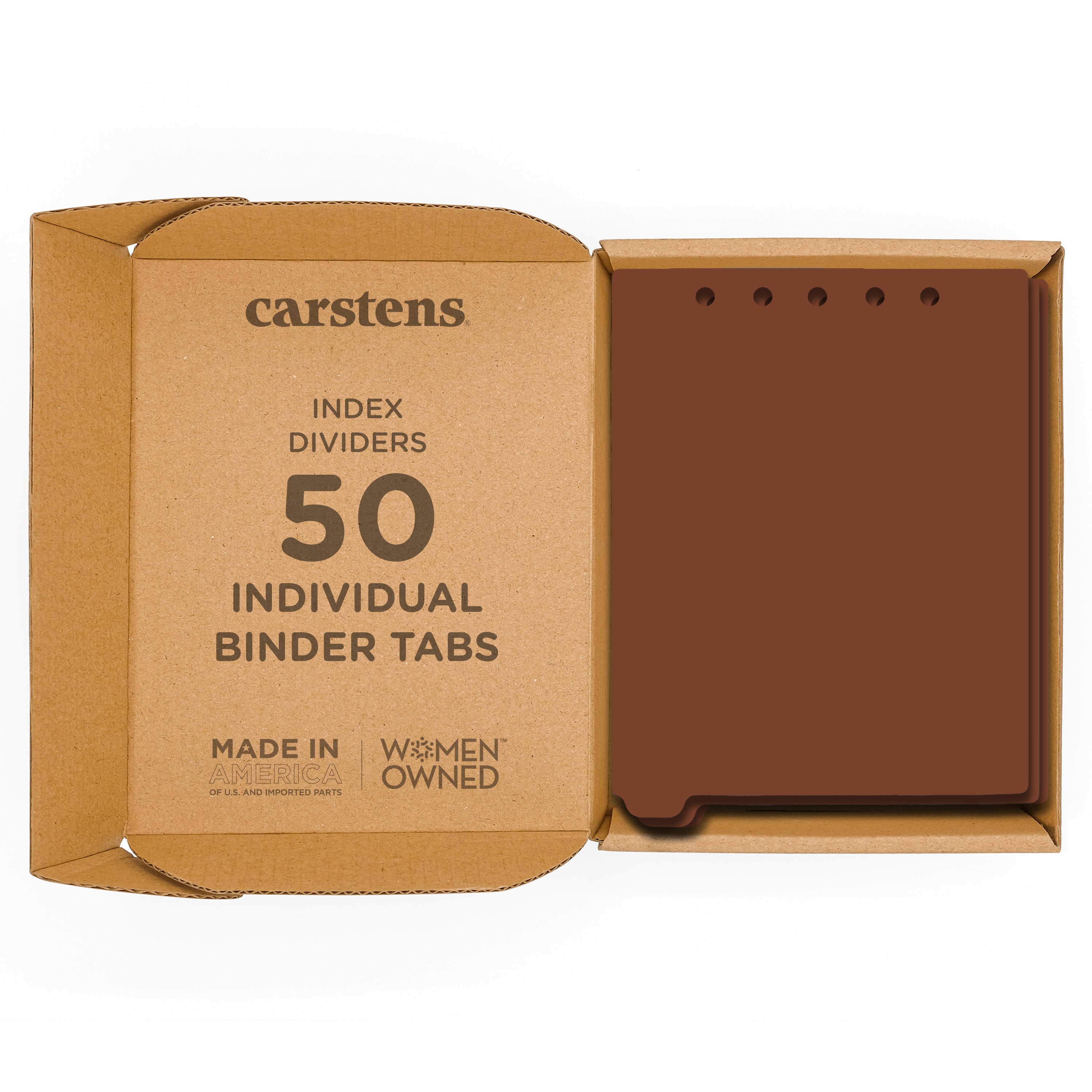 Heavy Duty Blank Plastic Ring Binder Dividers Tabs, Top Tab, 1/9 Cut