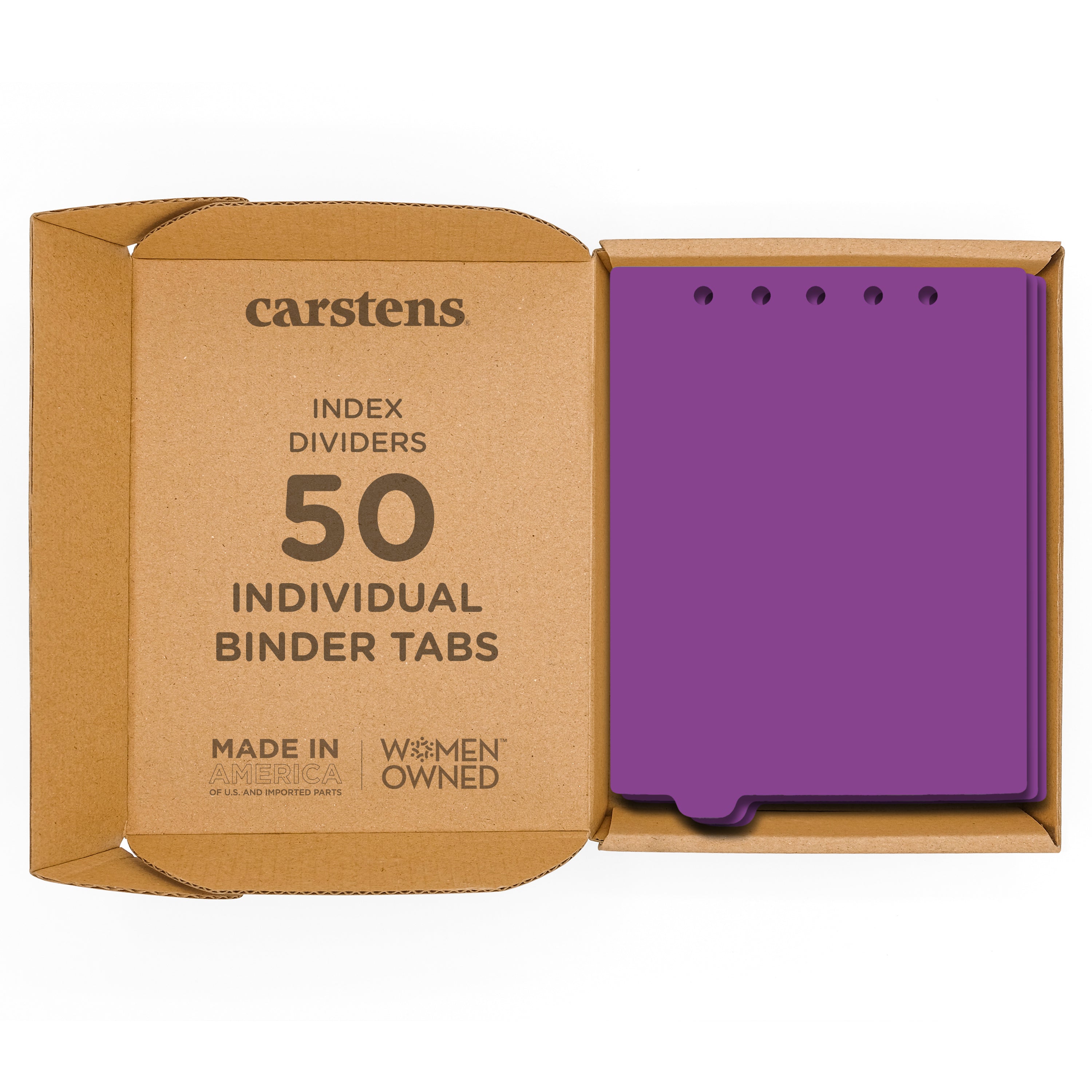 Heavy Duty Blank Plastic Ring Binder Dividers Tabs, Top Tab, 1/9 Cut