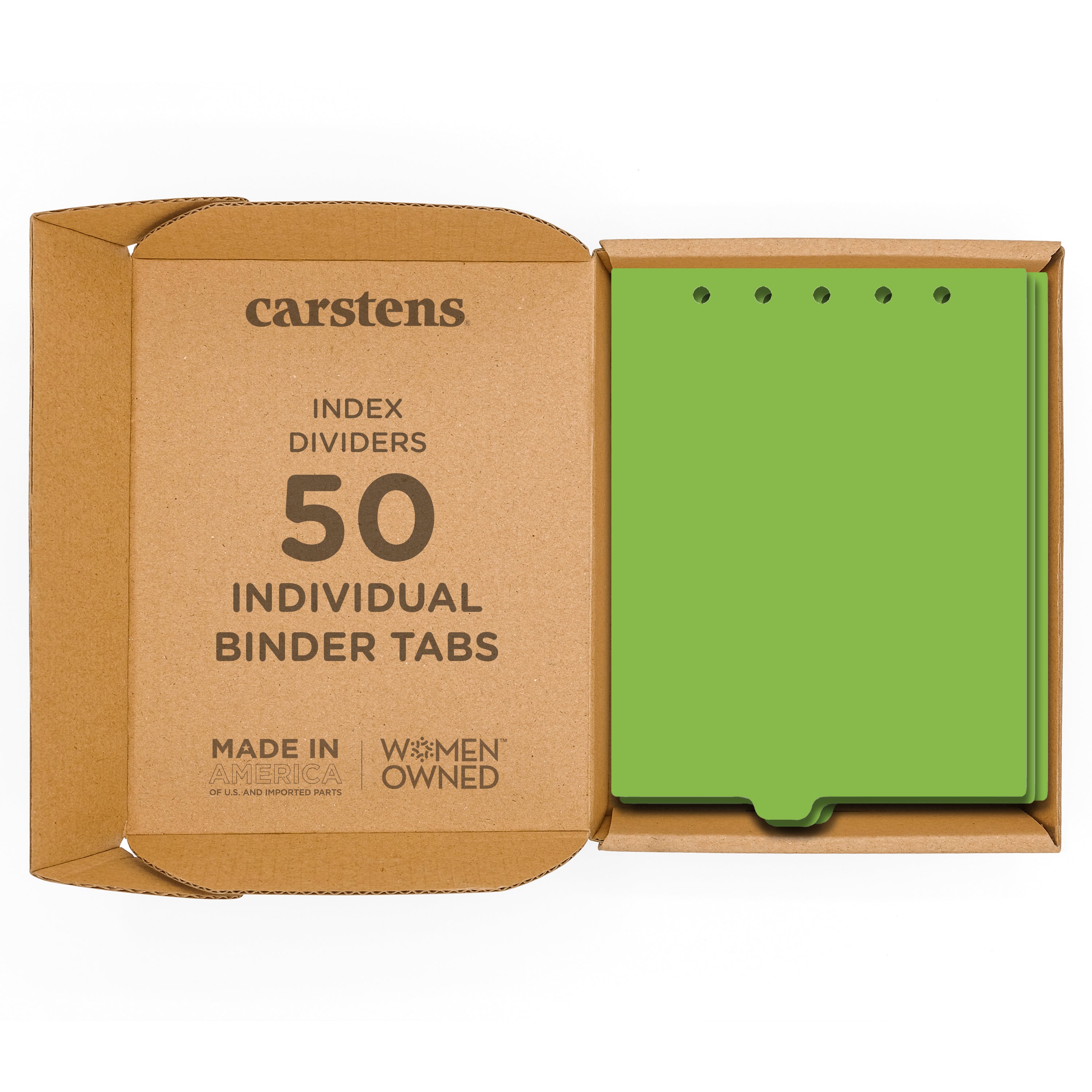 Heavy Duty Blank Plastic Ring Binder Dividers Tabs, Top Tab, 1/9 Cut