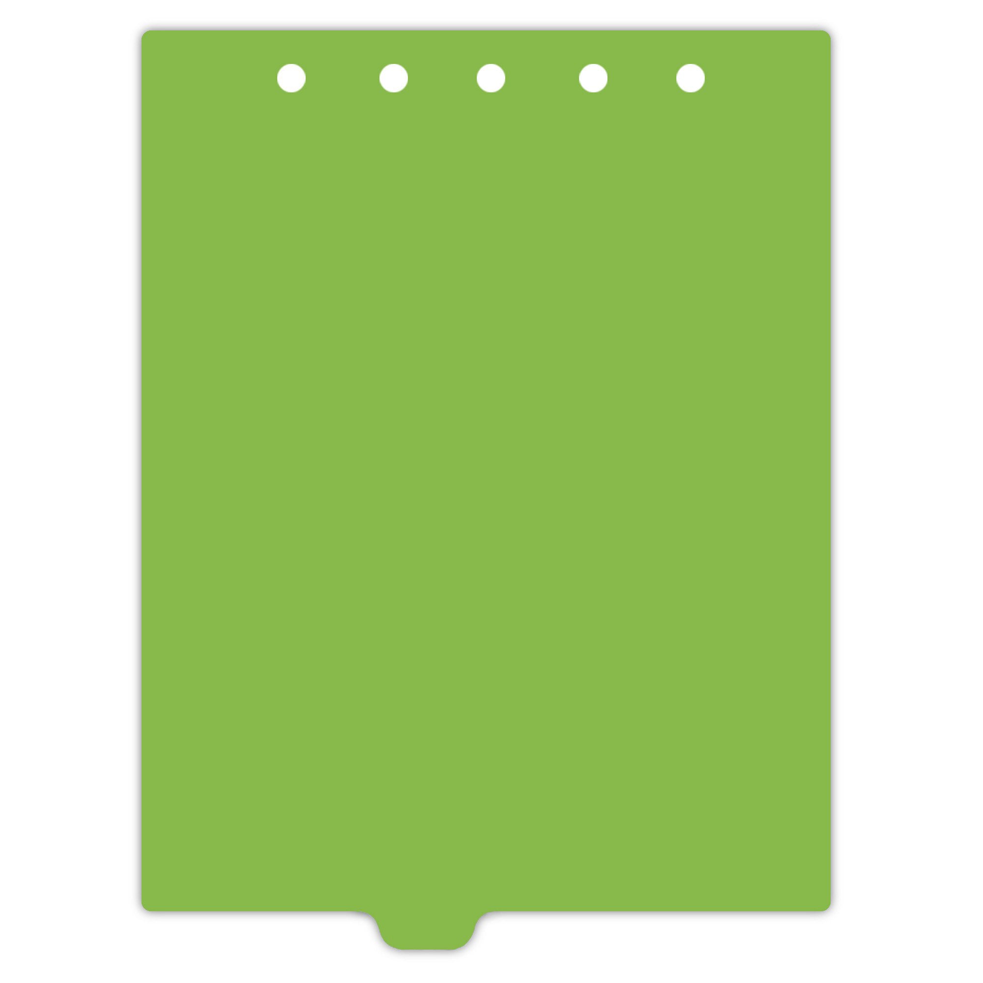 Heavy Duty Blank Plastic Ring Binder Dividers Tabs, Top Tab, 1/9 Cut