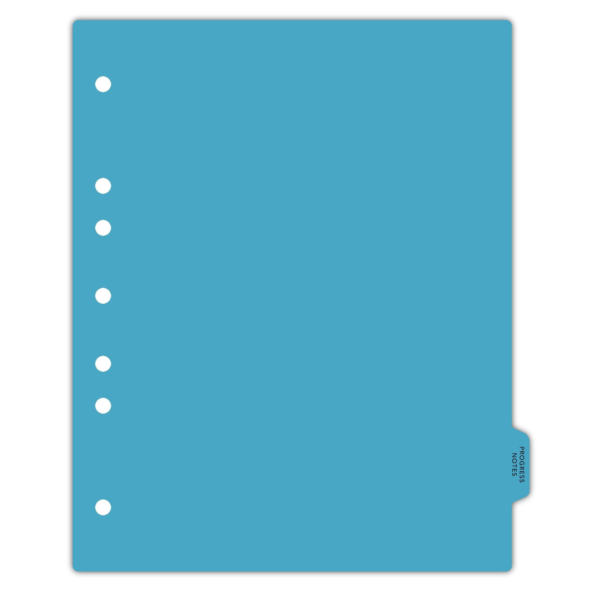 Heavy Duty Plastic Medical Chart Divider Tabs, Side Tab, 1/9 Cut, Tab 8 Position