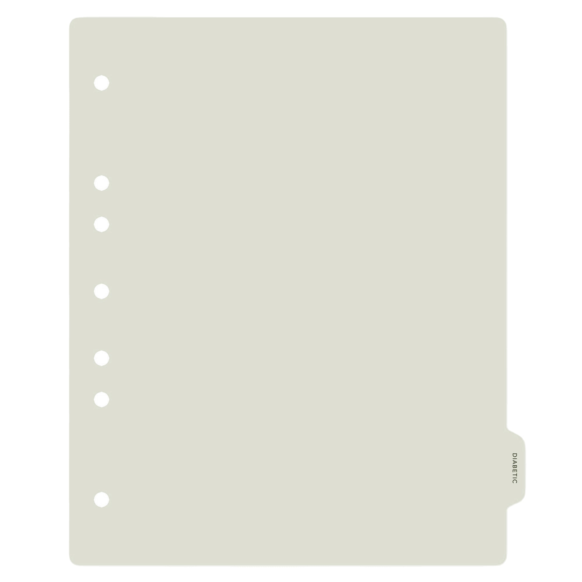 Heavy Duty Plastic Medical Chart Divider Tabs, Side Tab, 1/9 Cut, Tab 8 Position