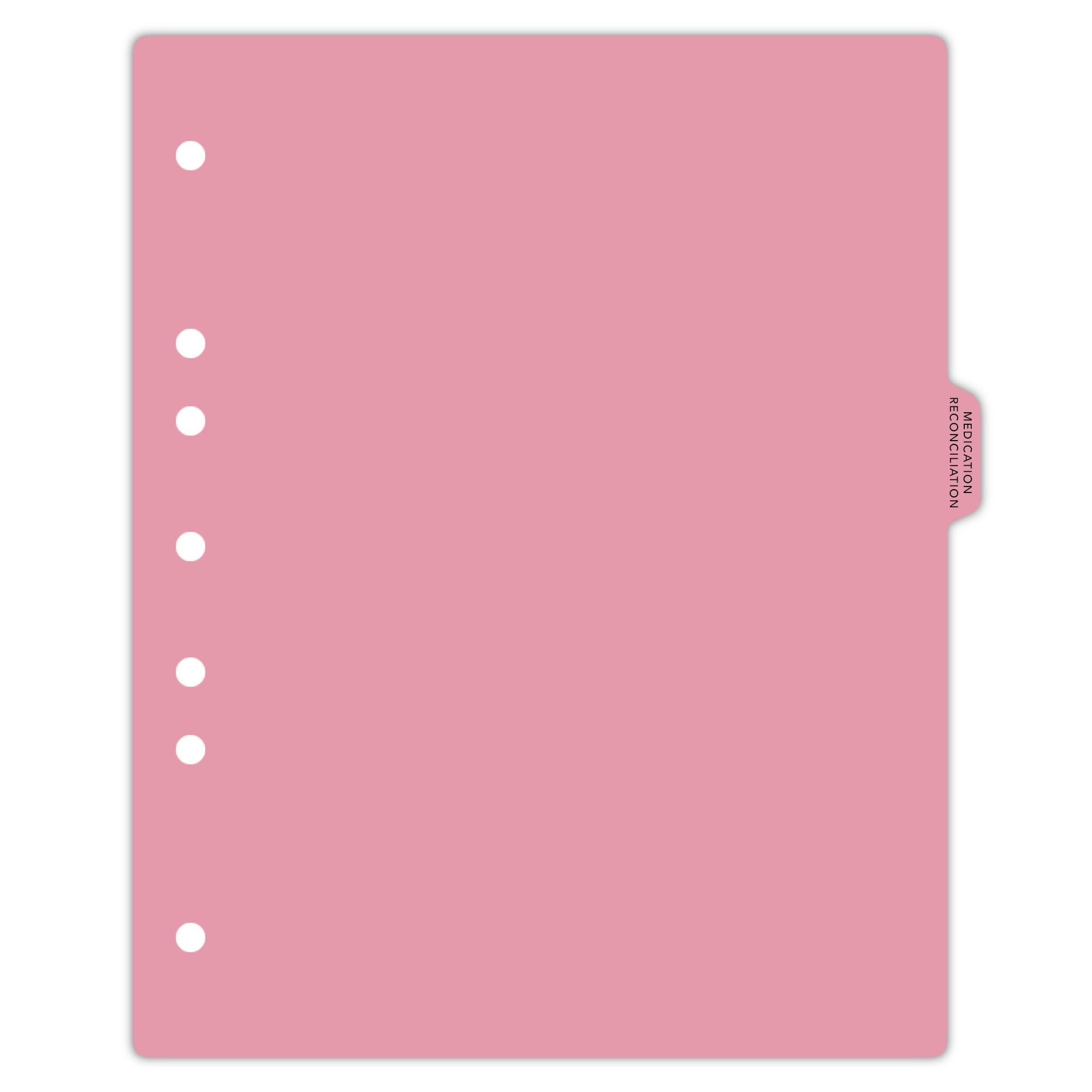 Heavy Duty Plastic Medical Chart Divider Tabs, Side Tab, 1/9 Cut, Tab 4 Position