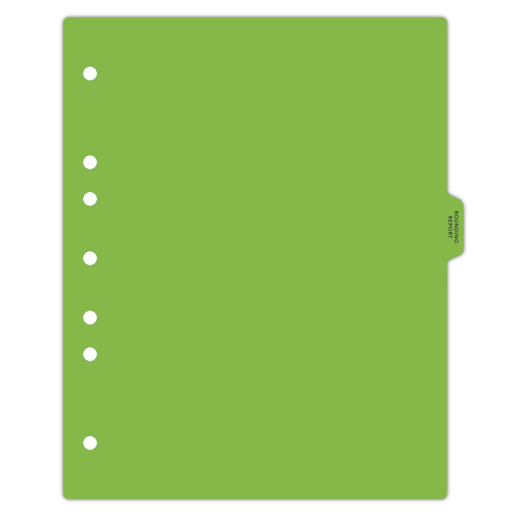 Heavy Duty Plastic Medical Chart Divider Tabs, Side Tab, 1/9 Cut, Tab 4 Position