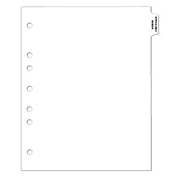 Heavy Duty Plastic Medical Chart Divider Tabs, Side Tab, 1/9 Cut, Tab 1 Position