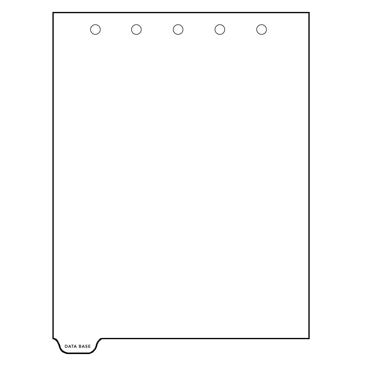 Heavy Duty Plastic Medical Chart Divider Tabs, Bottom Tab, 1/9 Cut, Tab 1 Position
