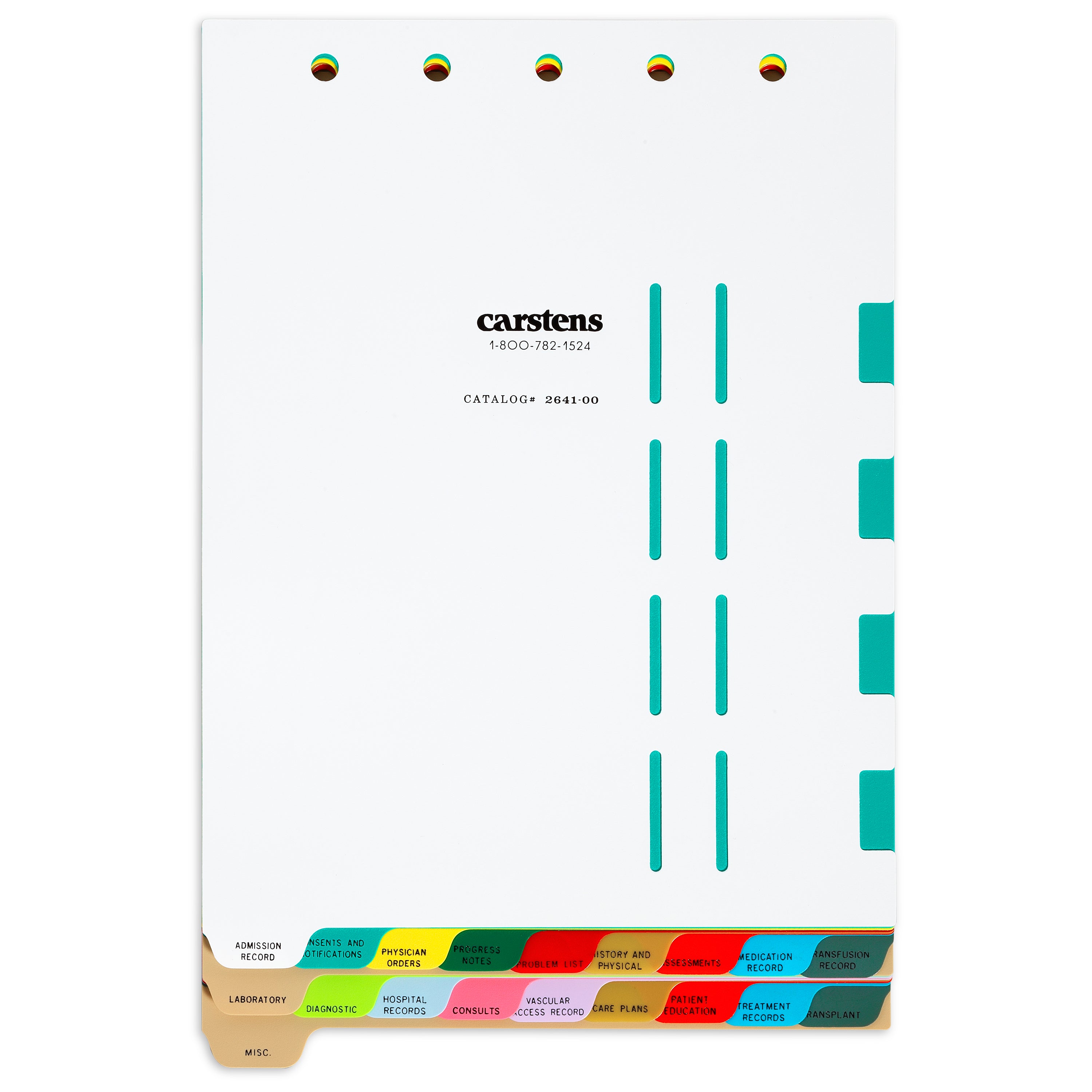 Heavy Duty Plastic Dialysis Divider Sets for Top Opening Binders