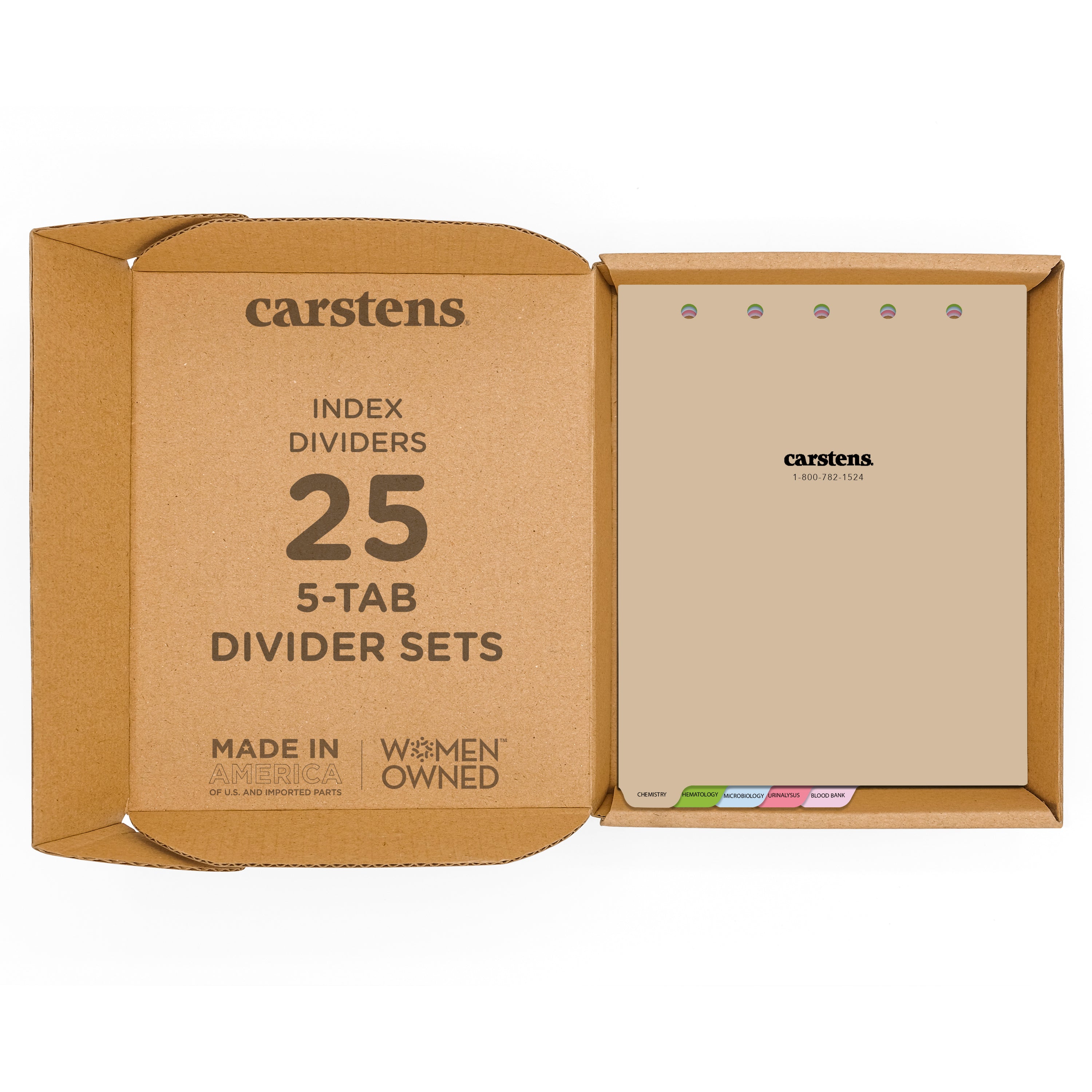 Heavy Duty Plastic Medical Lab Divider Sets for Top Opening Binders