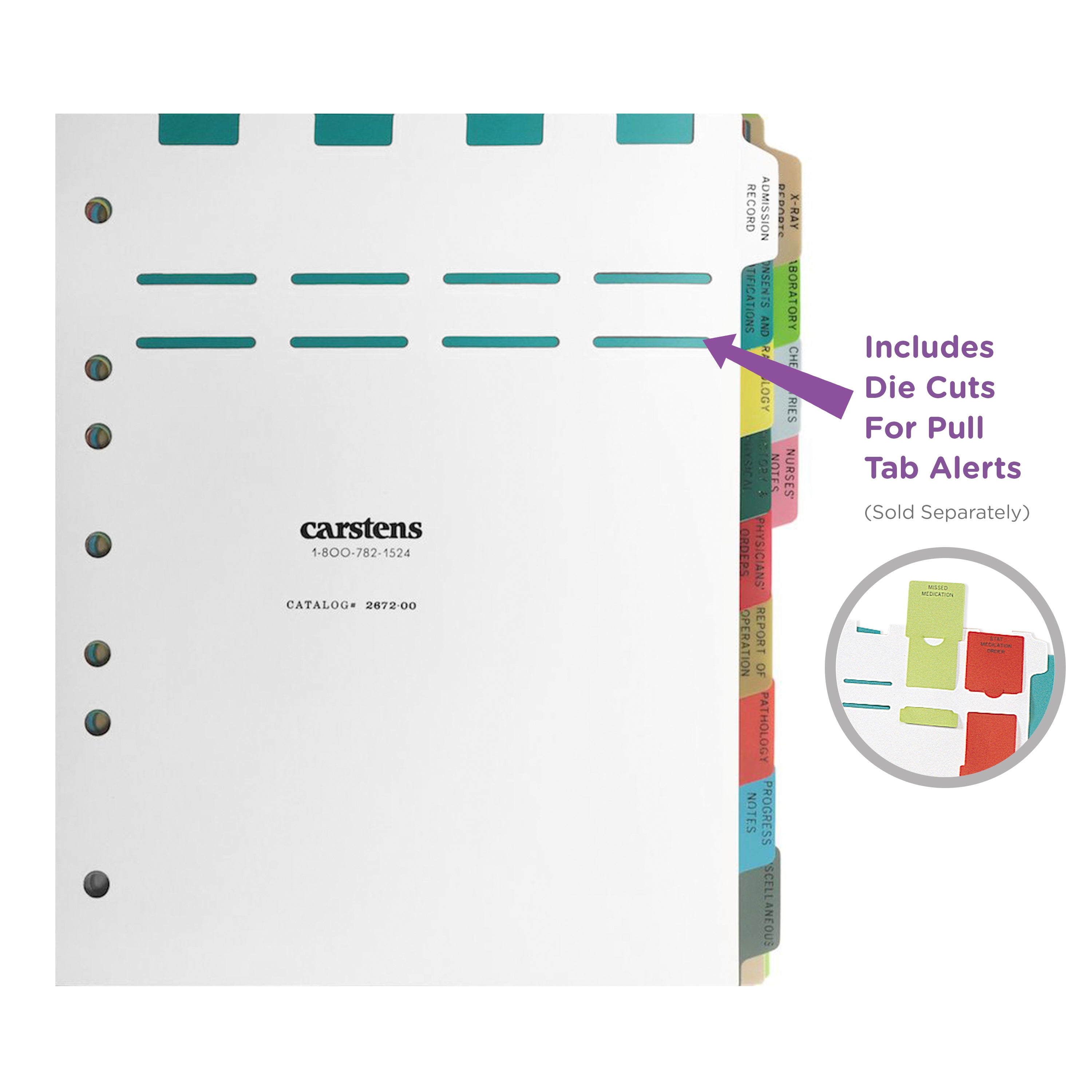 Heavy Duty Plastic Oncology Divider Sets for Side Opening Binders