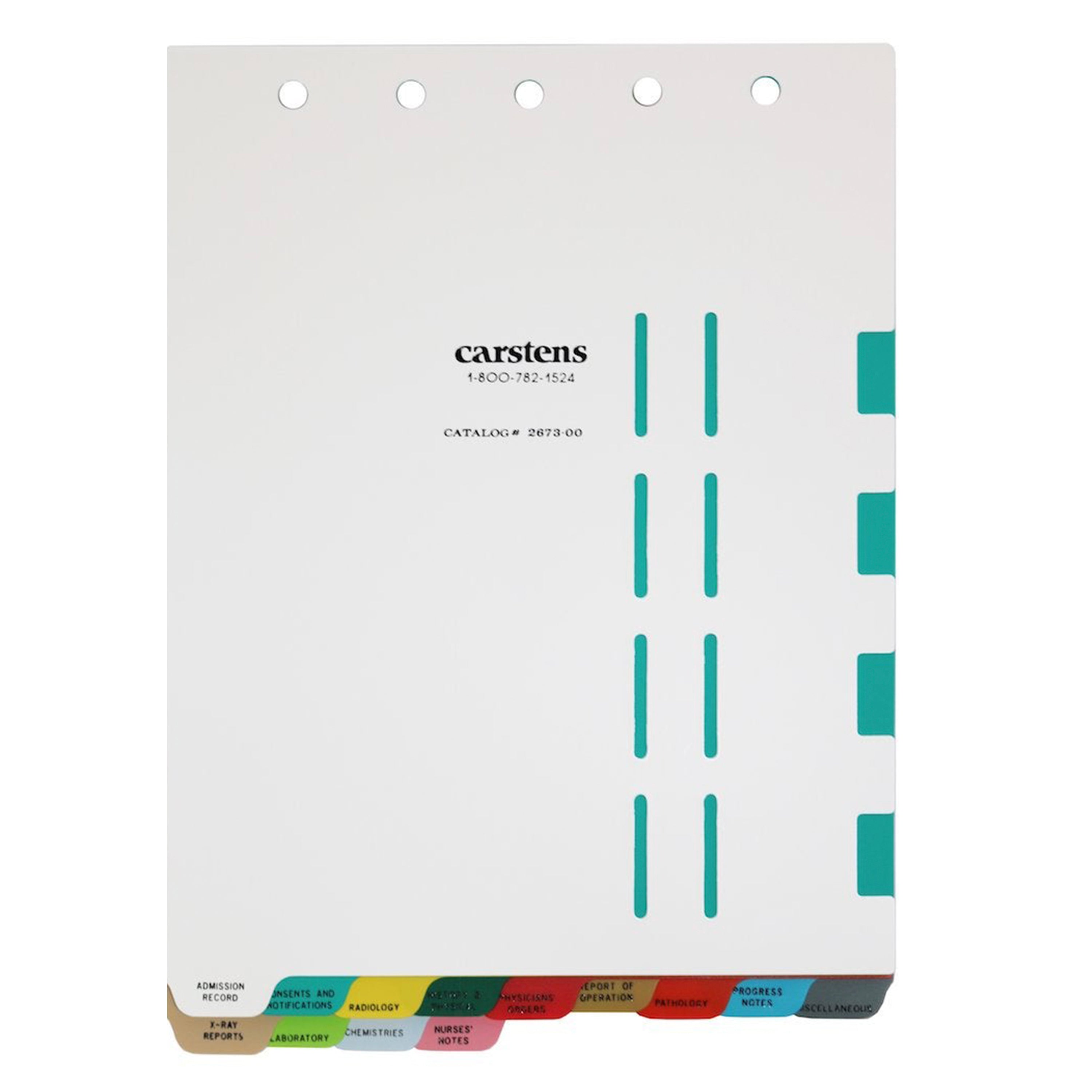 Heavy Duty Plastic Oncology Divider Sets for Top Opening Binders