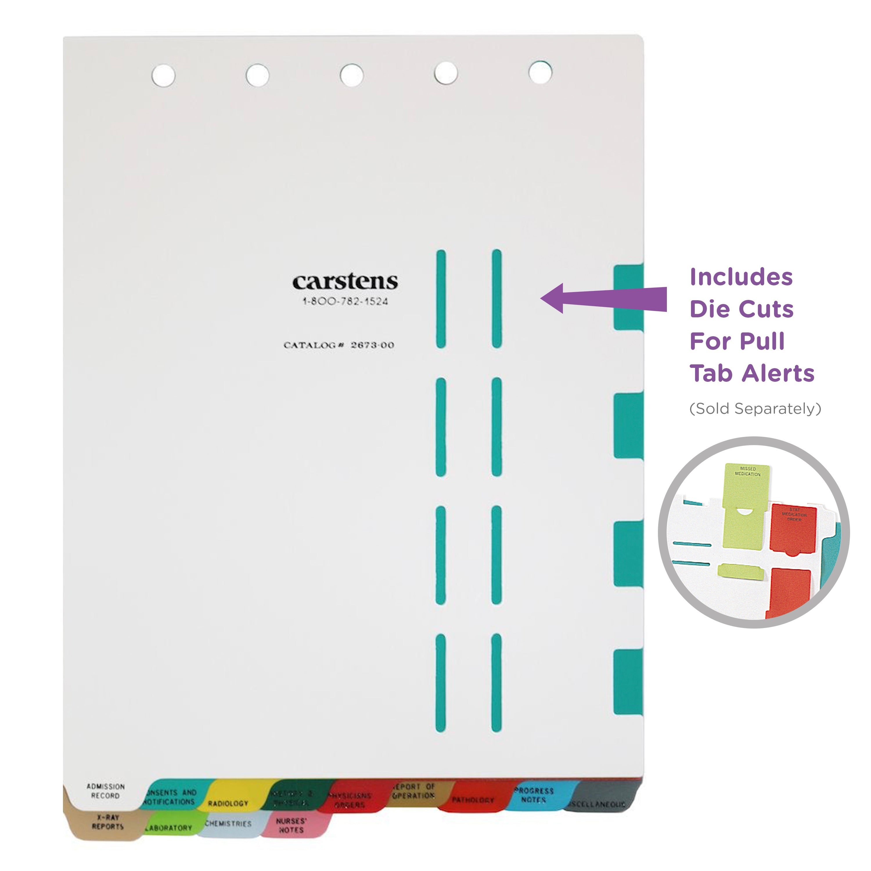 Heavy Duty Plastic Oncology Divider Sets for Top Opening Binders