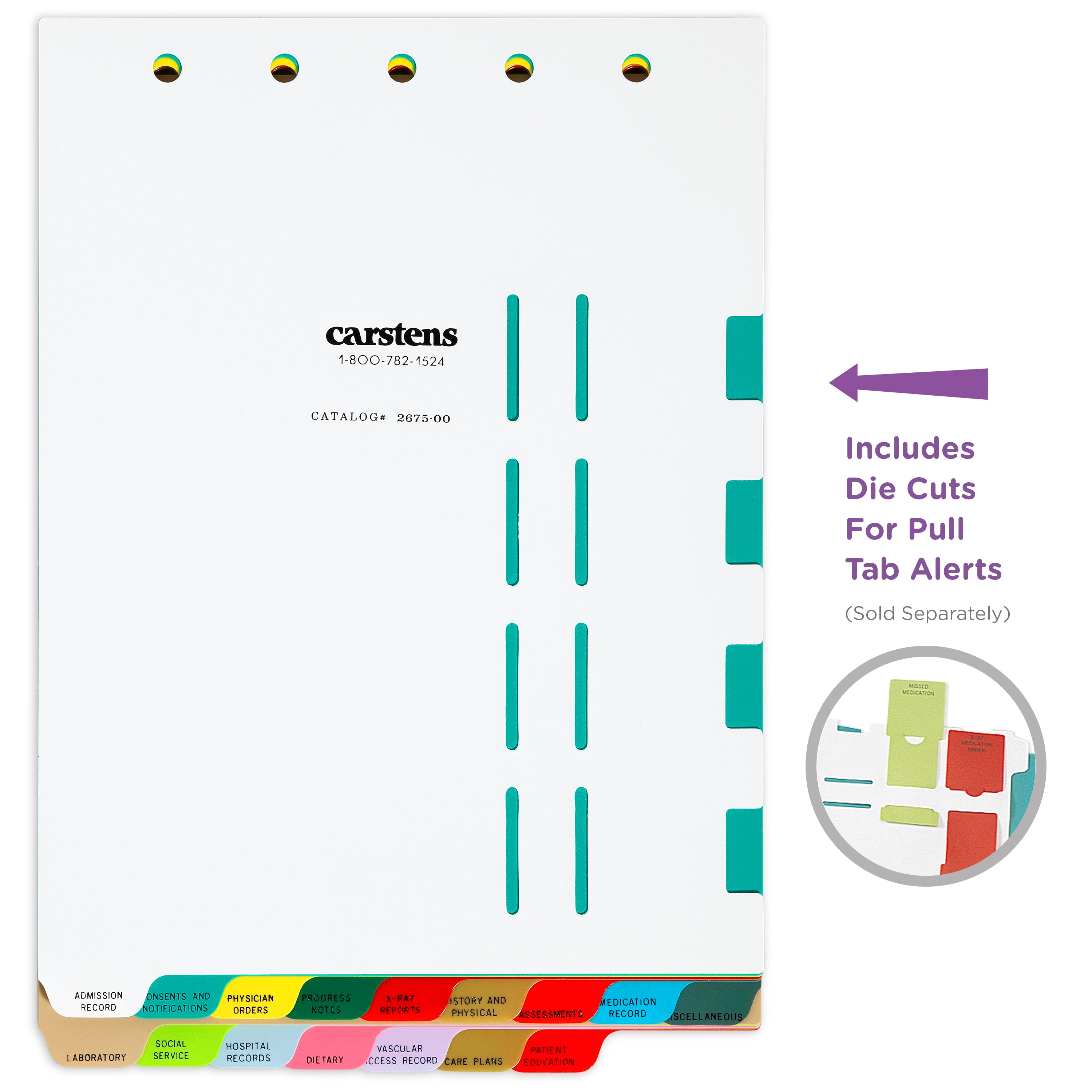 Heavy Duty Plastic Dialysis Divider Sets for Top Opening Binders