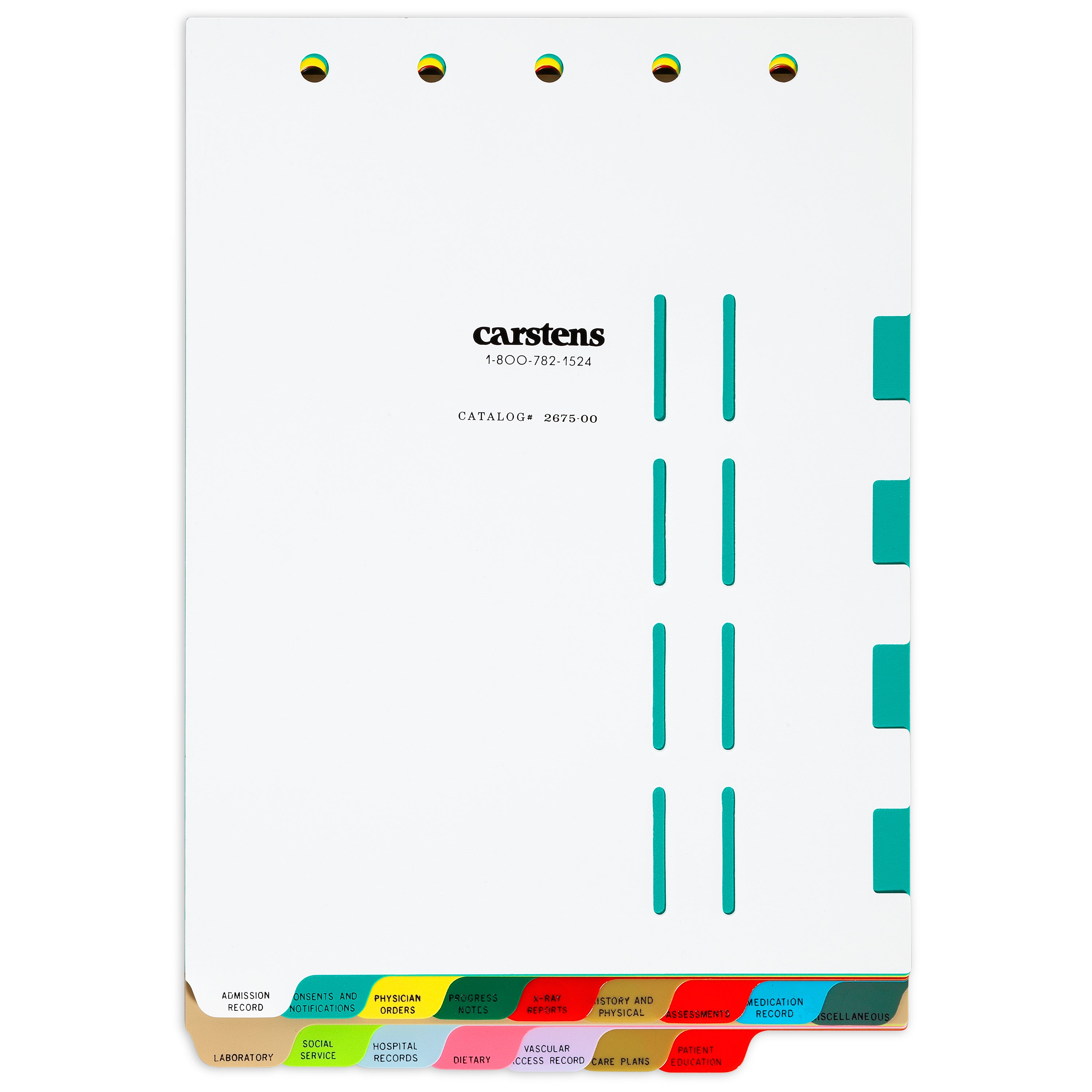 Heavy Duty Plastic Dialysis Divider Sets for Top Opening Binders