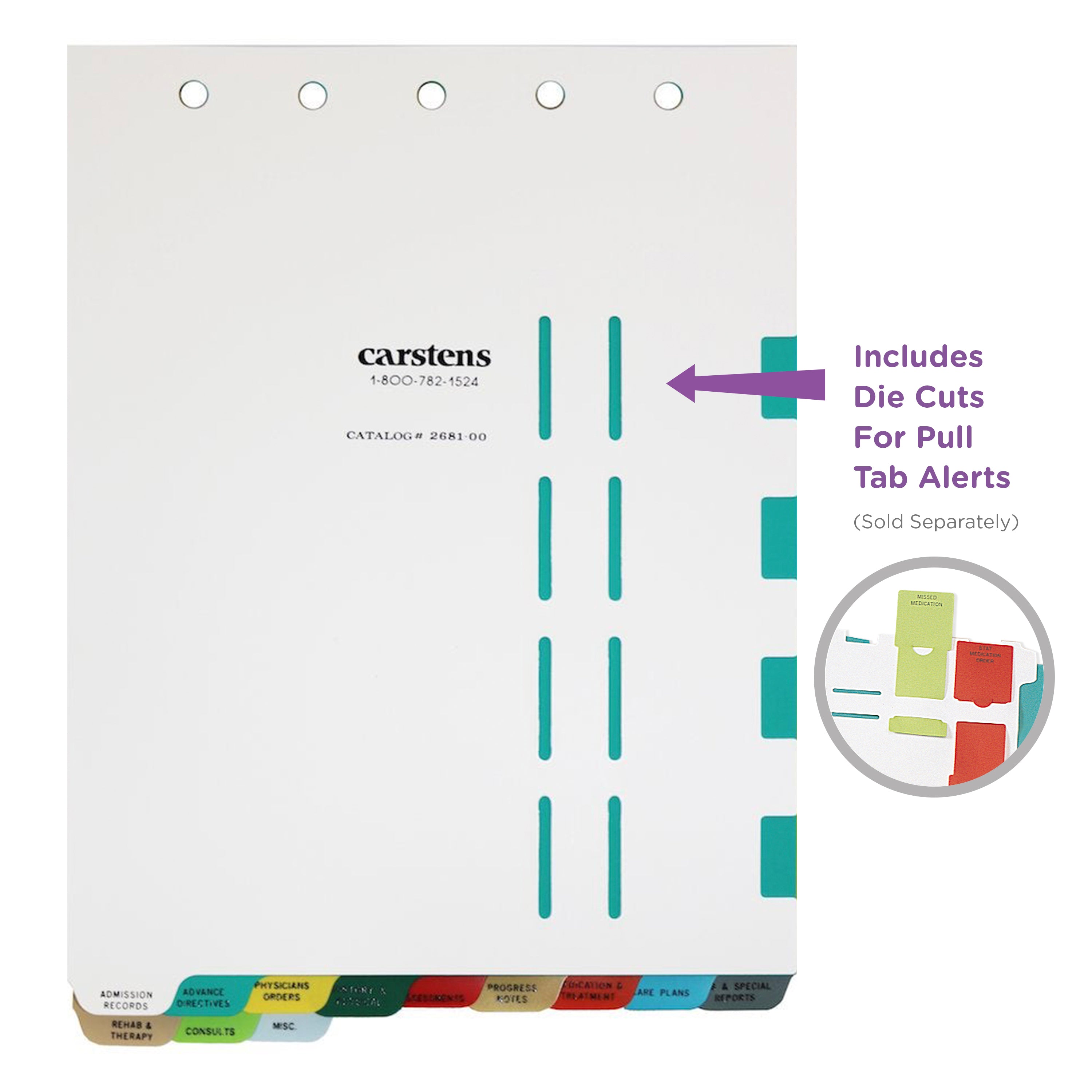 Heavy Duty Plastic Adult Daycare Divider Sets for Top Opening Binders