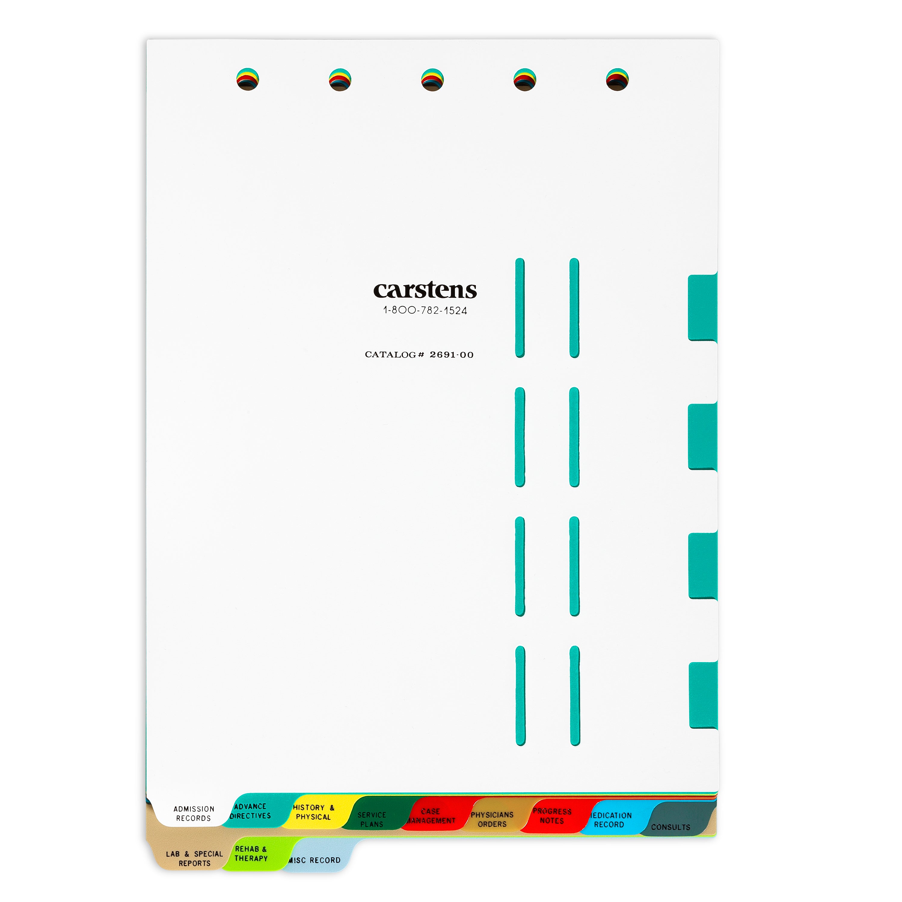 Heavy Duty Plastic Assisted Living Divider Set for Top Opening Binders