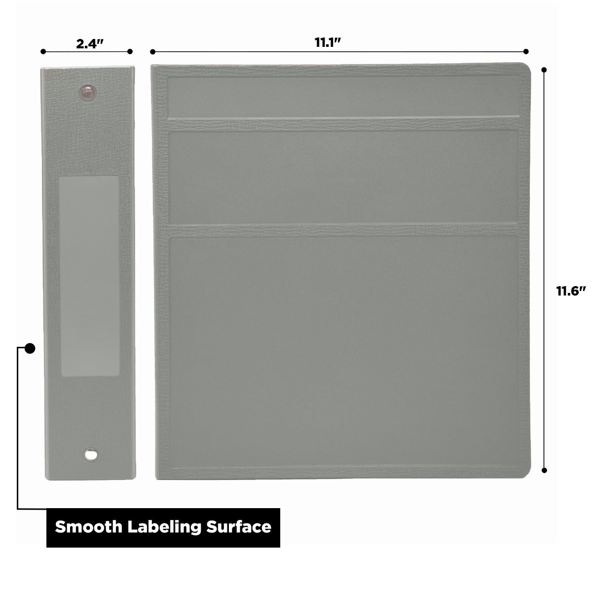 2-Inch Heavy Duty 3-Ring Binder for Medical Charting – Side Opening