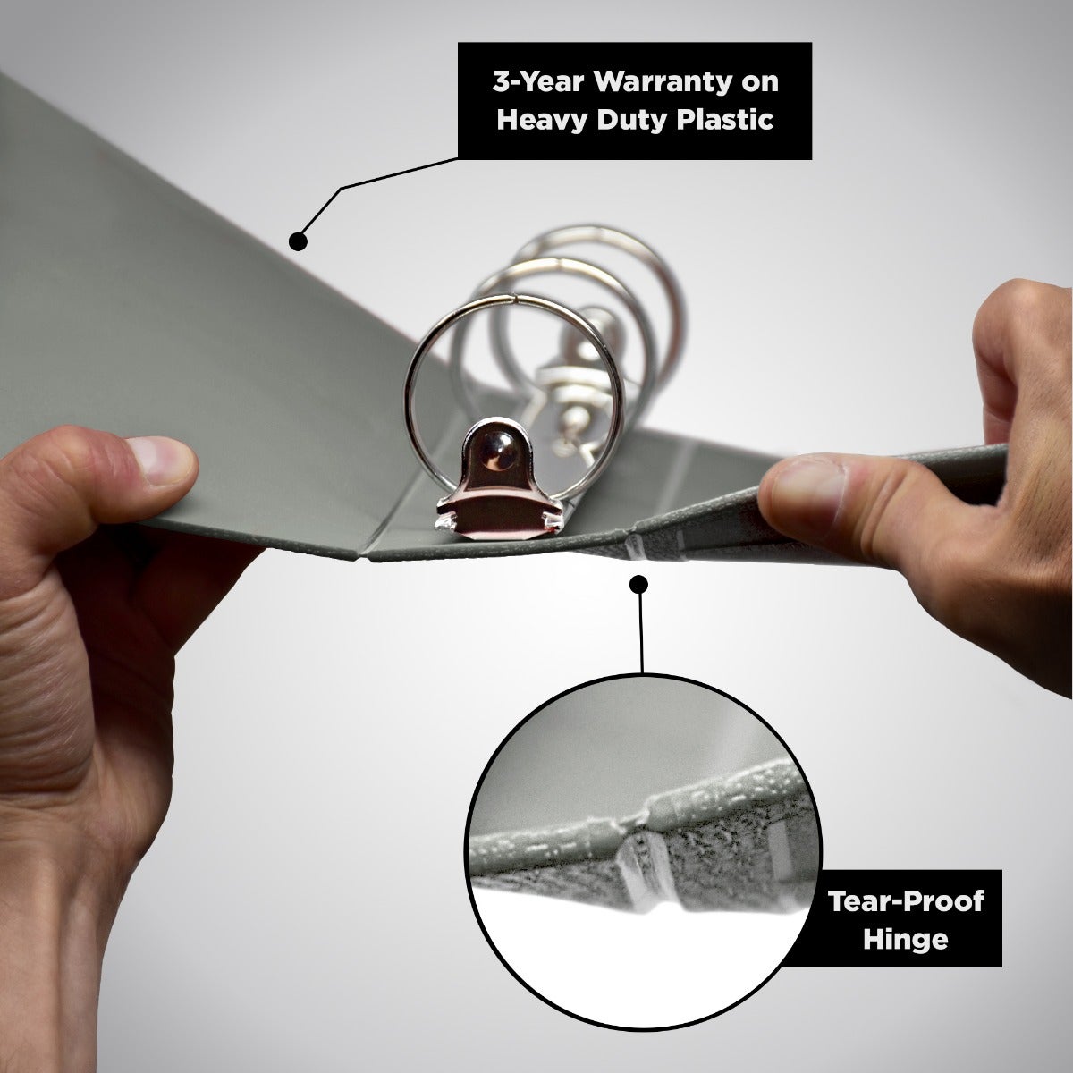 2-Inch Heavy Duty 3-Ring Binder for Medical Charting – Side Opening
