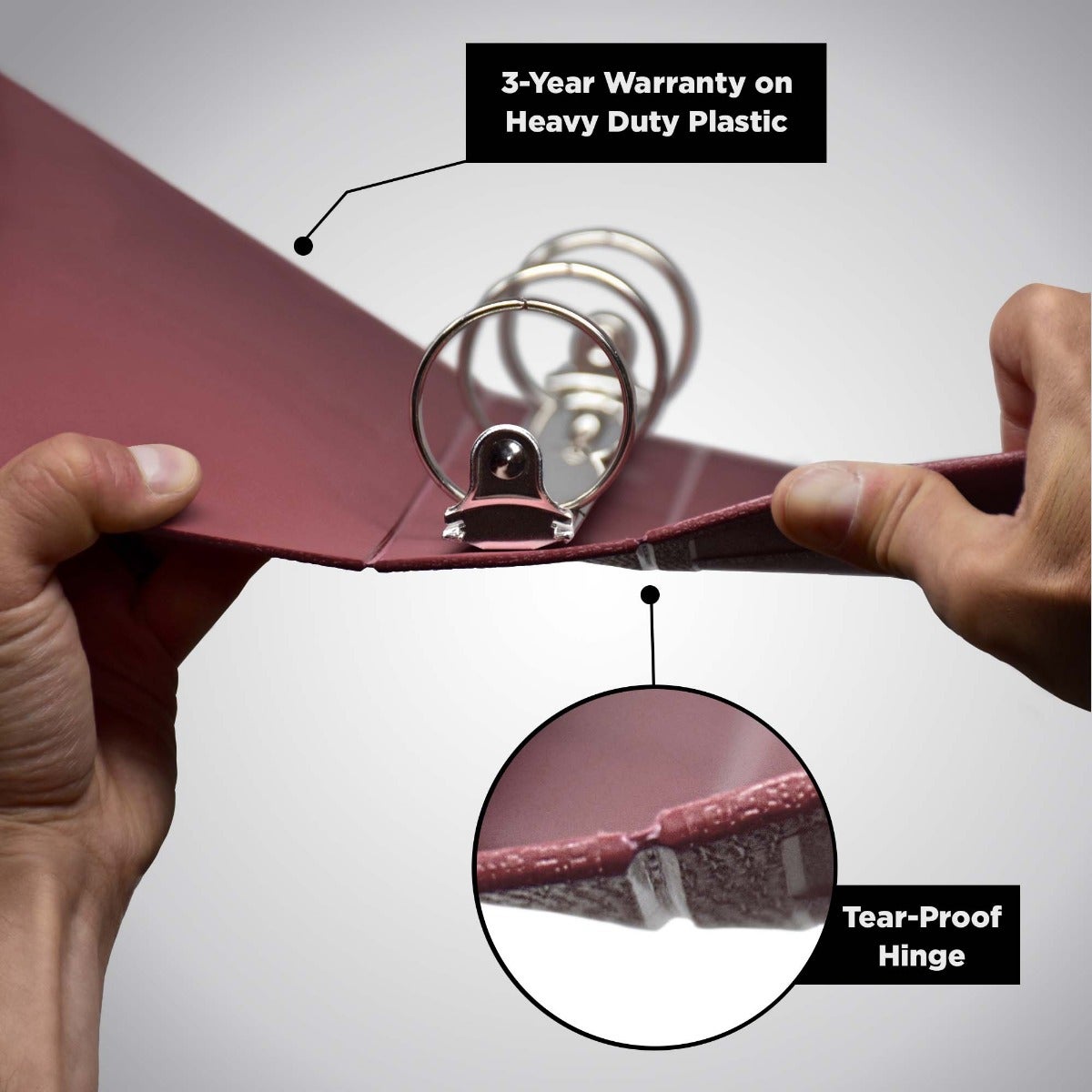 2-Inch Heavy Duty 3-Ring Binder for Medical Charting – Side Opening