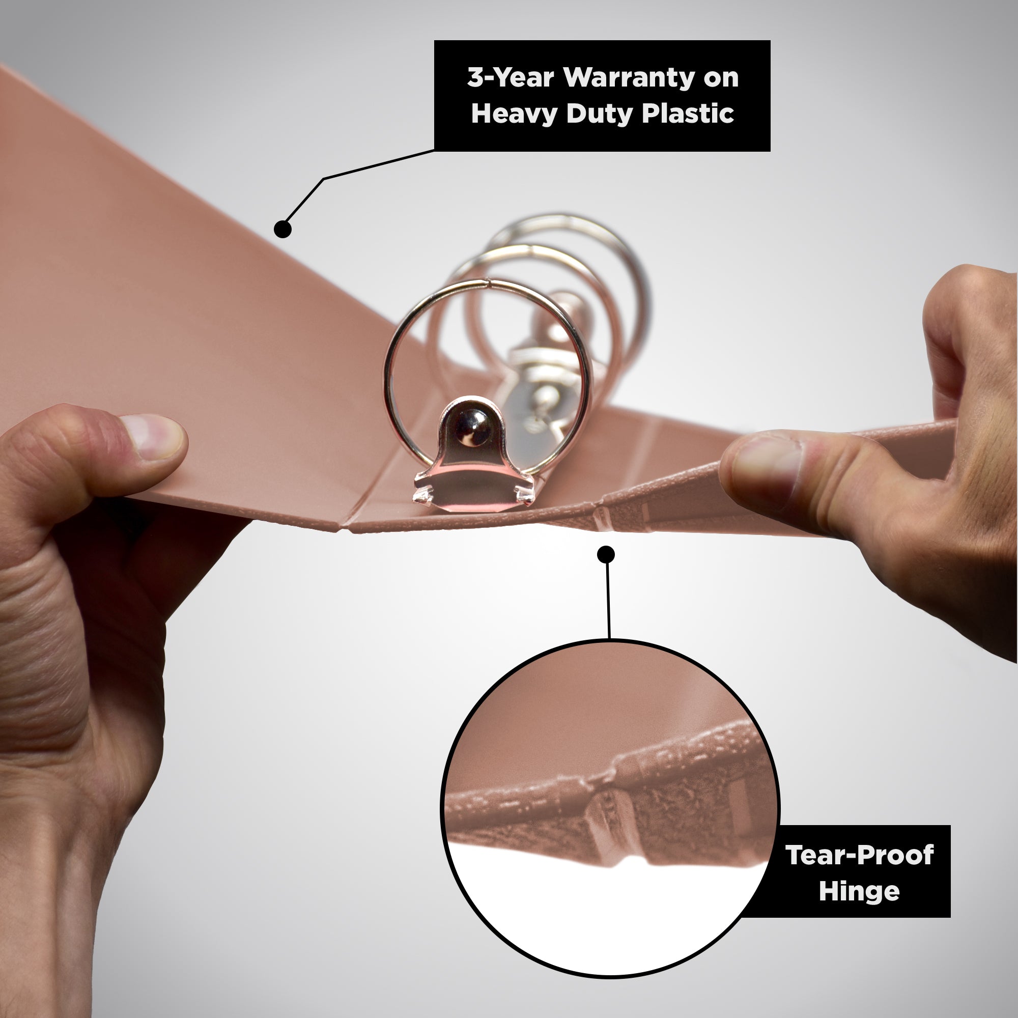 2-Inch Heavy Duty 3-Ring Binder for Medical Charting – Side Opening