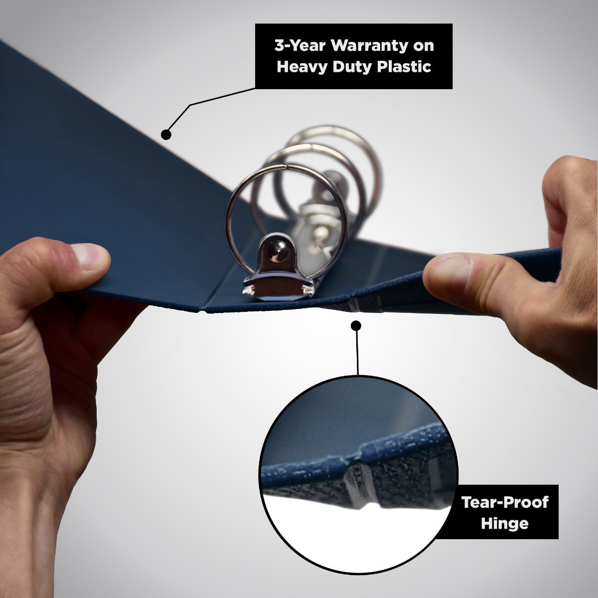 2-Inch Heavy Duty 3-Ring Binder for Medical Charting – Side Opening