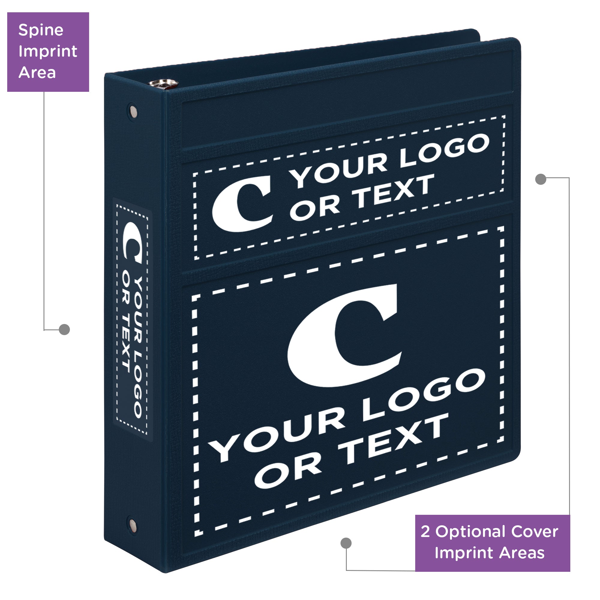 Custom 2-Inch Binder with Logo – Heavy Duty Side-Opening