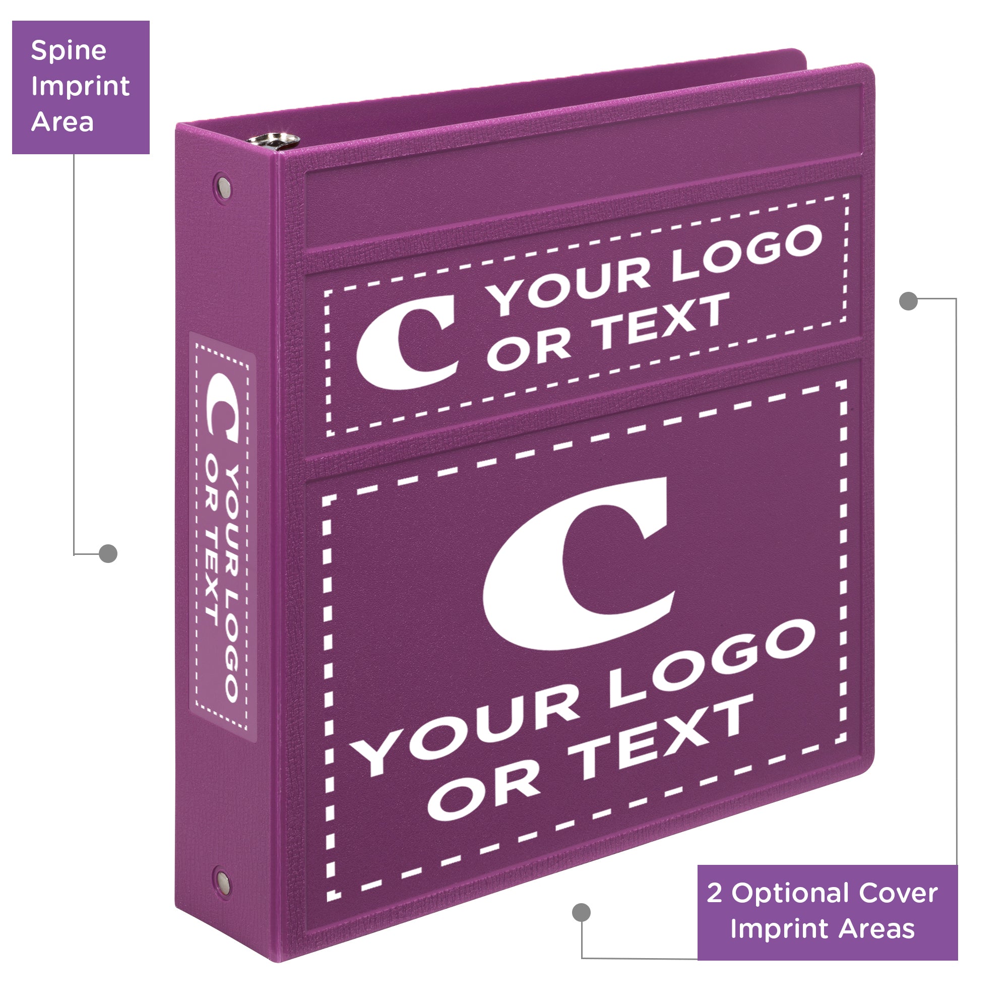Custom 2-Inch Binder with Logo – Heavy Duty Side-Opening