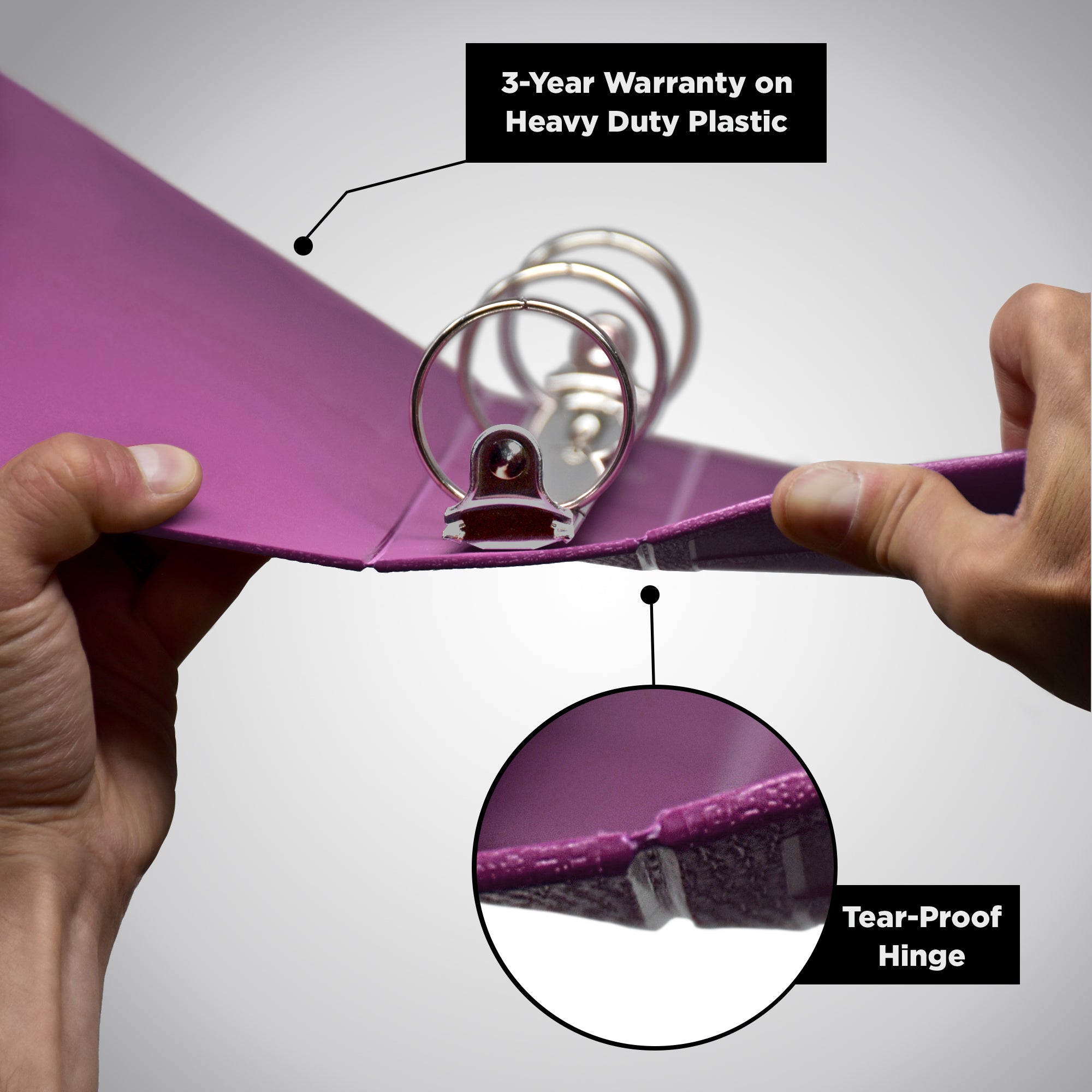 2-Inch Heavy Duty 3-Ring Binder for Medical Charting – Side Opening