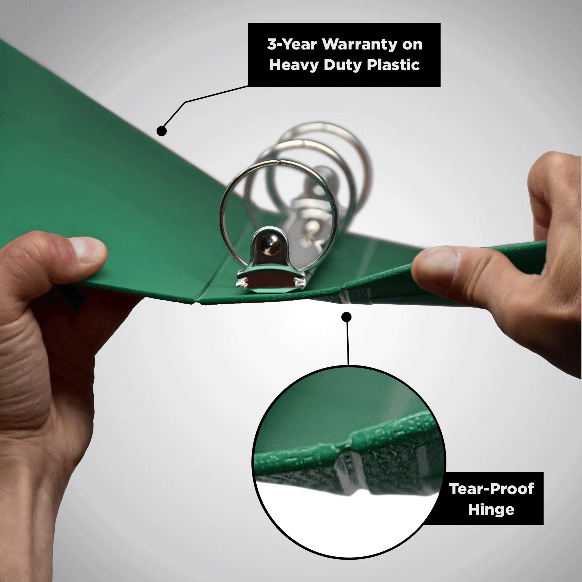 2-Inch Heavy Duty 3-Ring Binder for Medical Charting – Side Opening