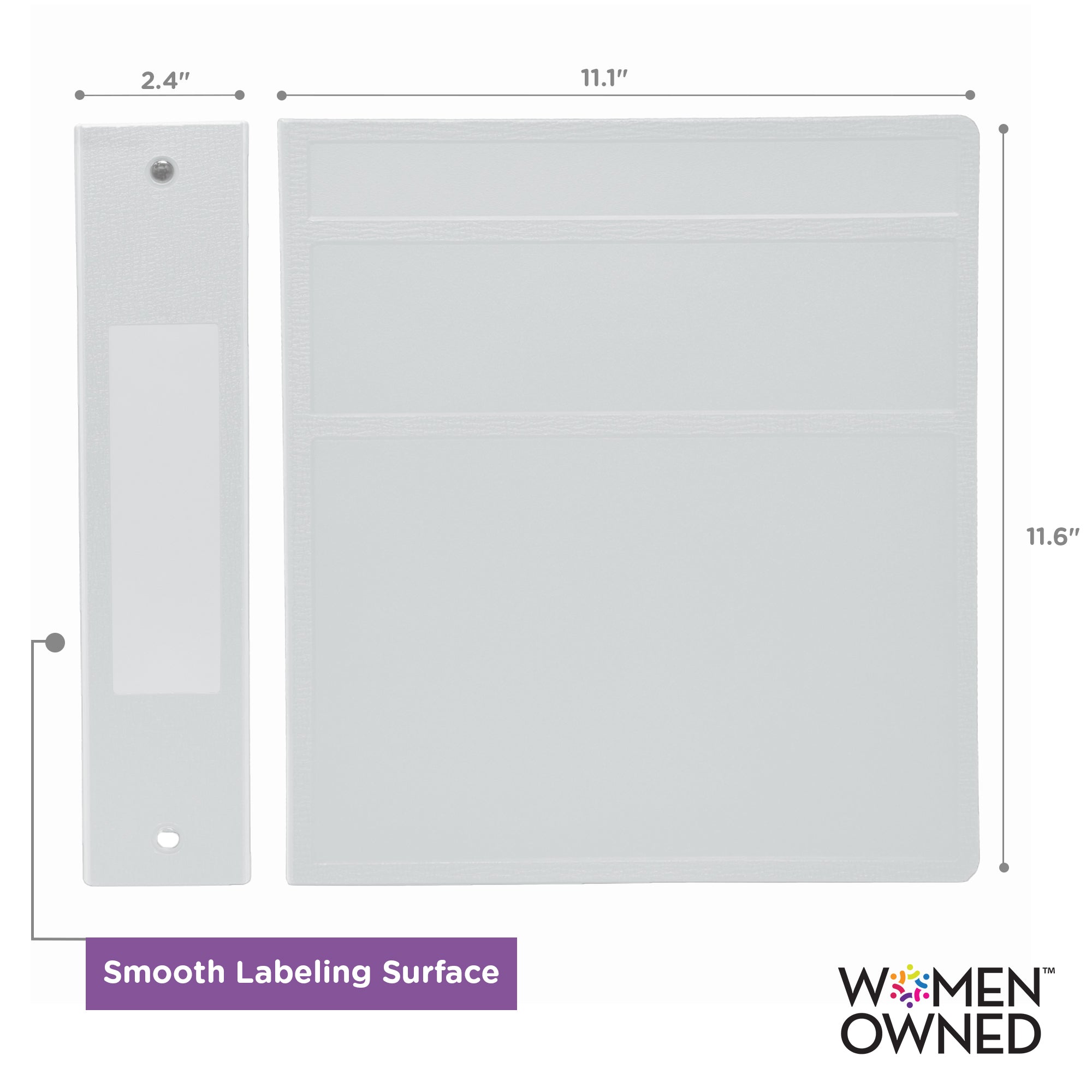 2-Inch Heavy Duty 3-Ring Binder for Medical Charting – Side Opening