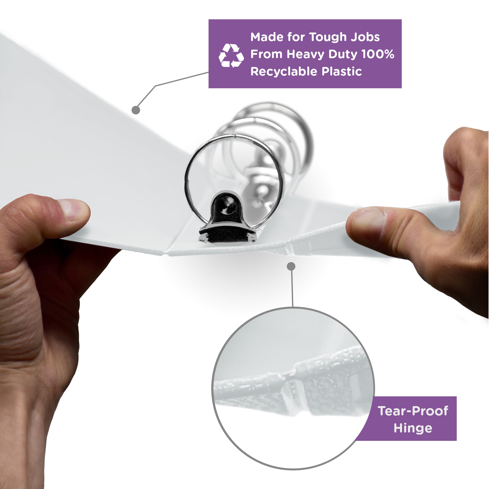2-Inch Heavy Duty 3-Ring Binder for Medical Charting – Side Opening