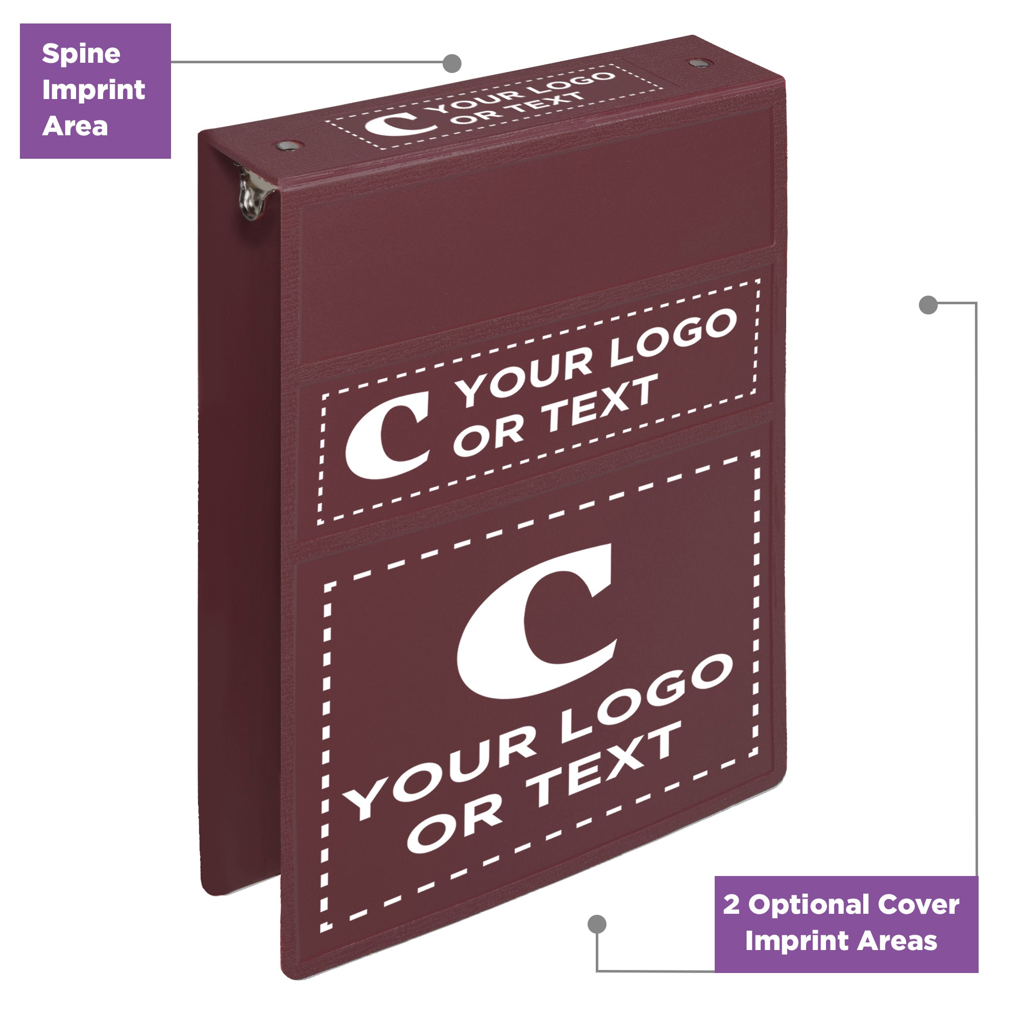 Custom 2-Inch Binder with Logo – Heavy Duty Top-Opening