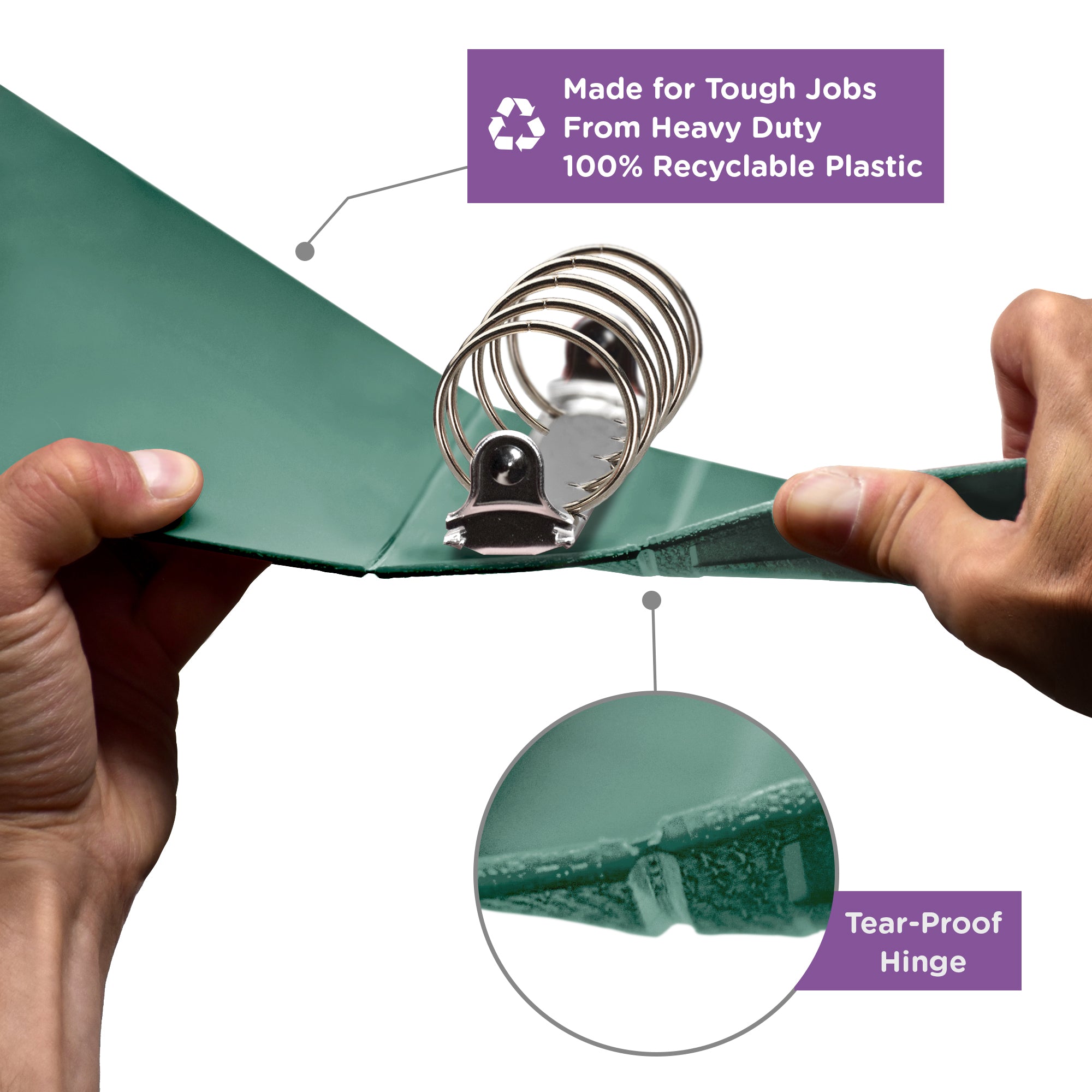 2-Inch Heavy Duty 5-Ring Binder – Top Opening