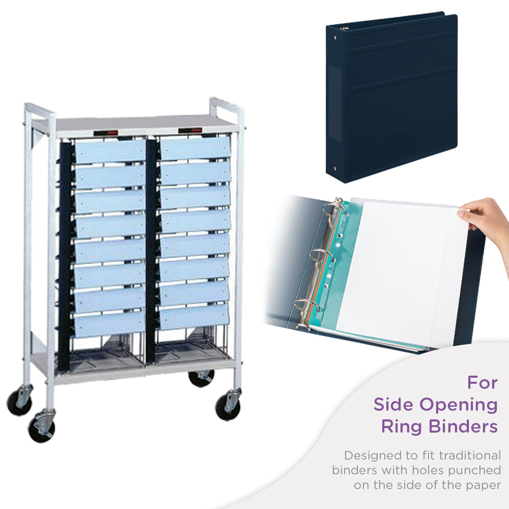 Horizontal Open Chart Rack For Side Opening Ring Binders