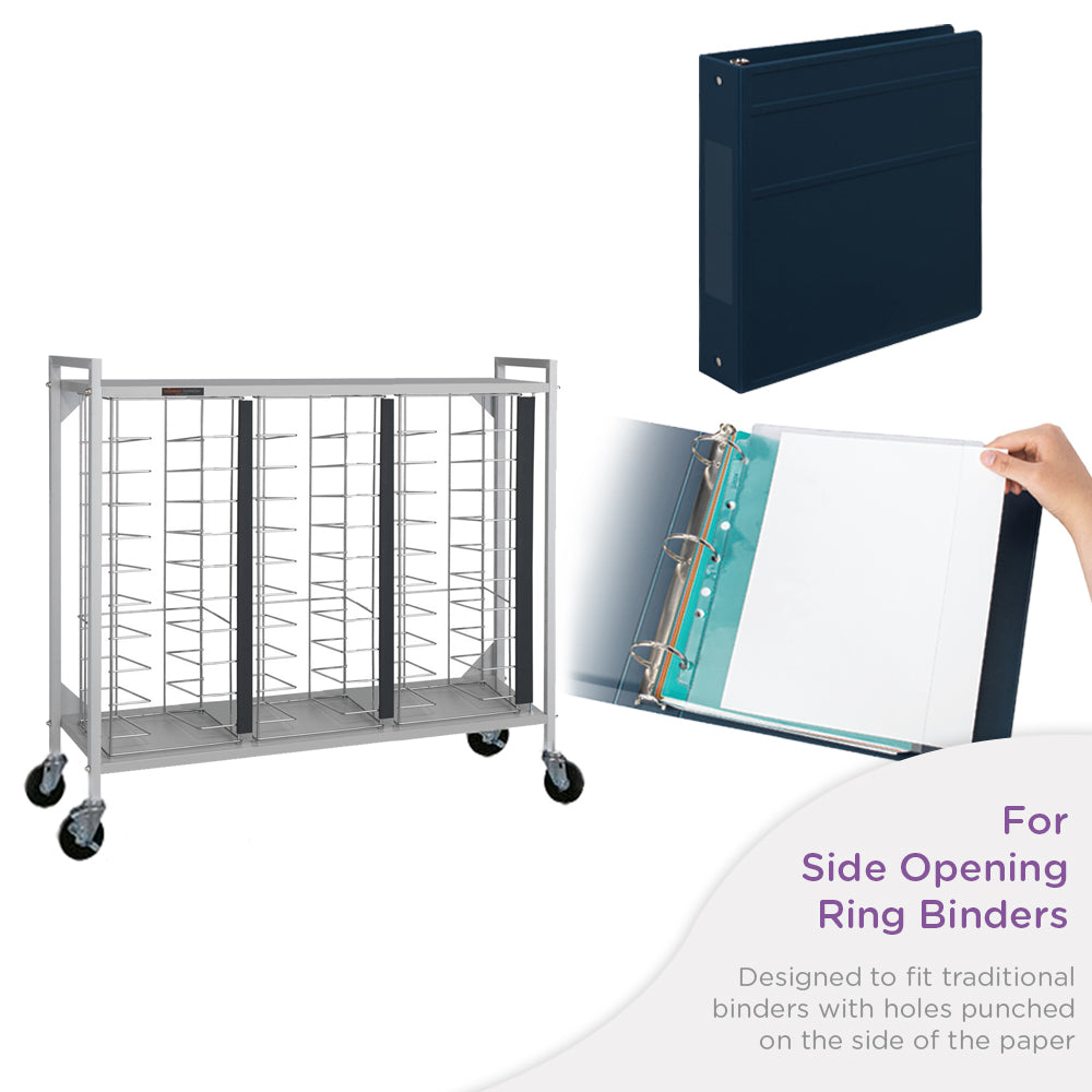 Horizontal Open Chart Rack For Side Opening Ring Binders