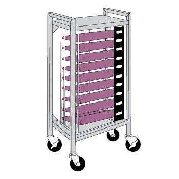 Horizontal Open Chart Rack For Top Opening Ring Binders
