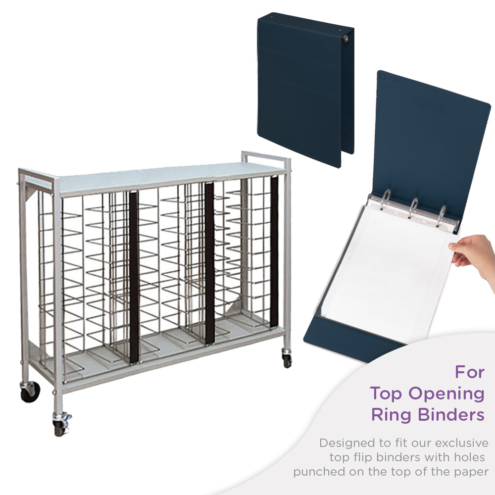 Horizontal Open Chart Rack For Top Opening Ring Binders