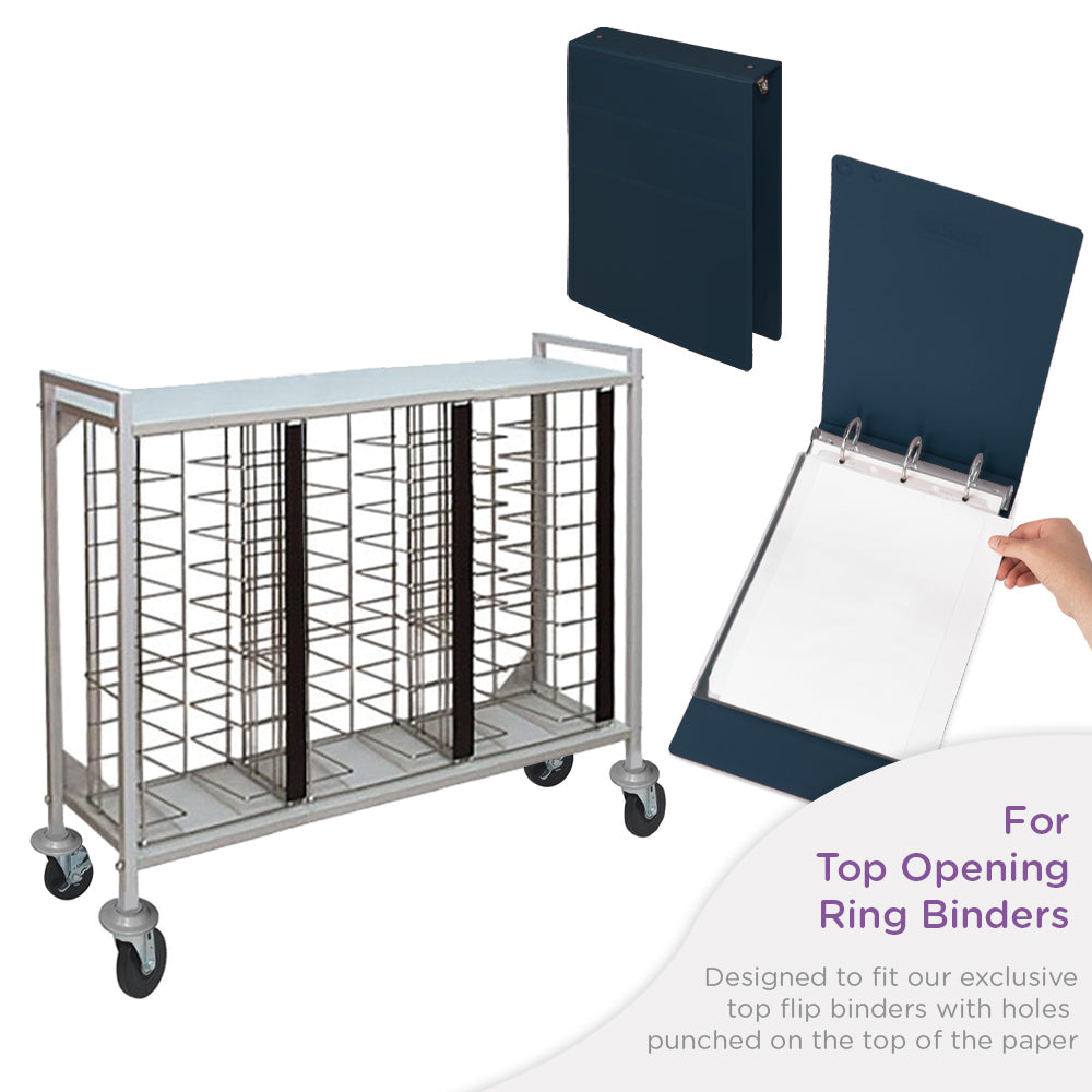 Horizontal Open Chart Rack For Top Opening Ring Binders