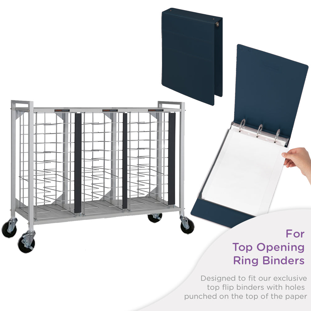 Horizontal Open Chart Rack For Top Opening Ring Binders