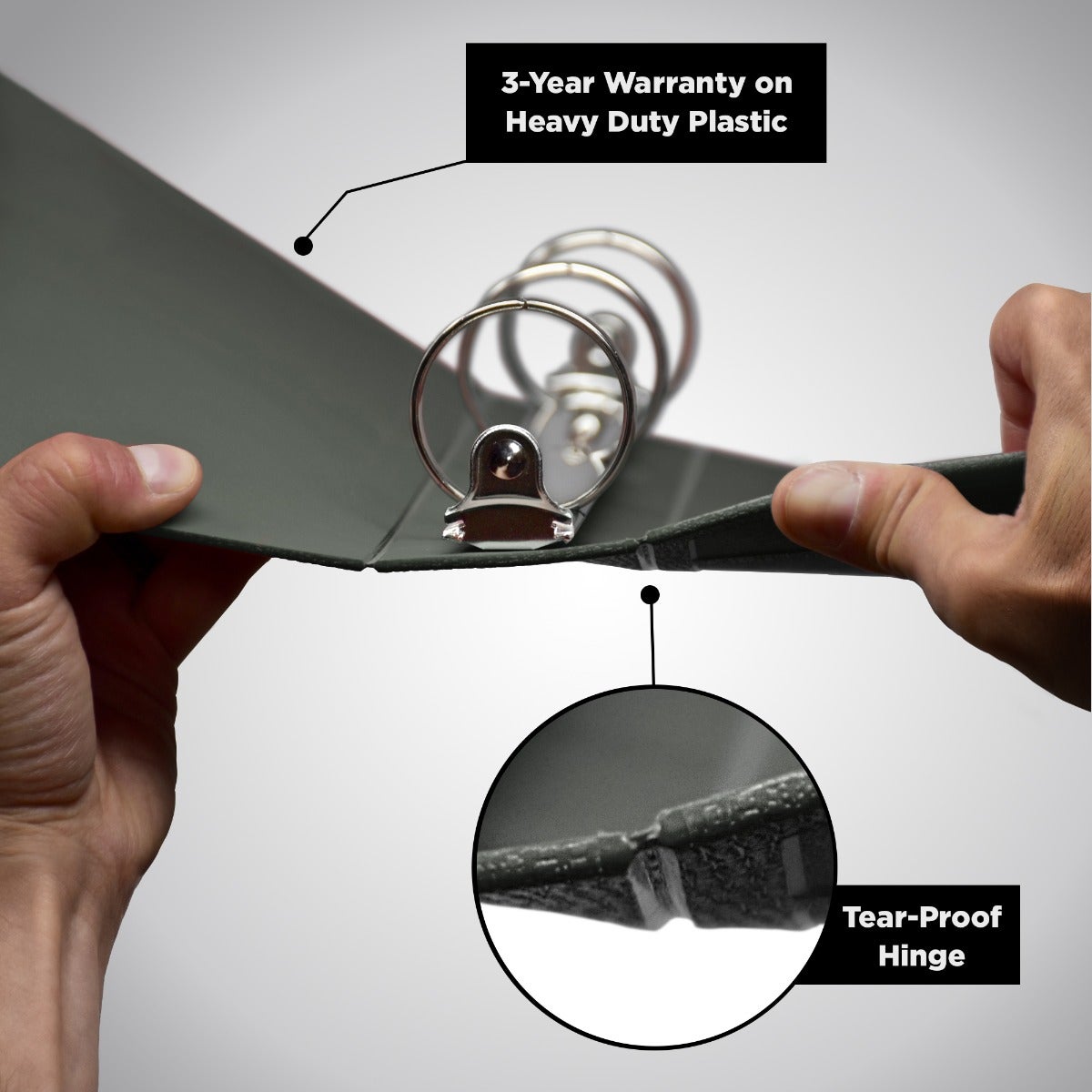 2-Inch Heavy Duty 3-Ring Binder for Medical Charting – Side Opening
