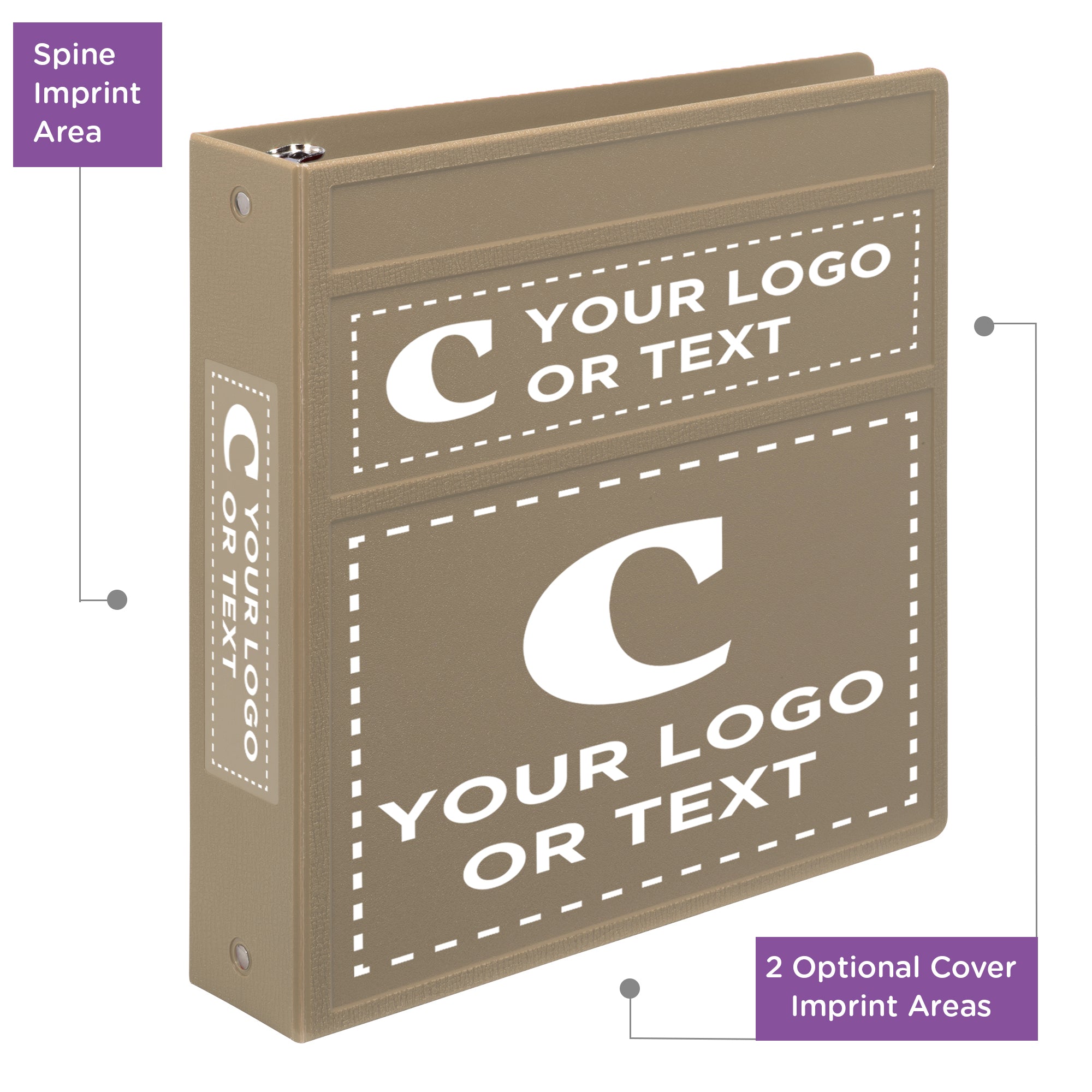 Custom 2-Inch Binder with Logo – Heavy Duty Side-Opening